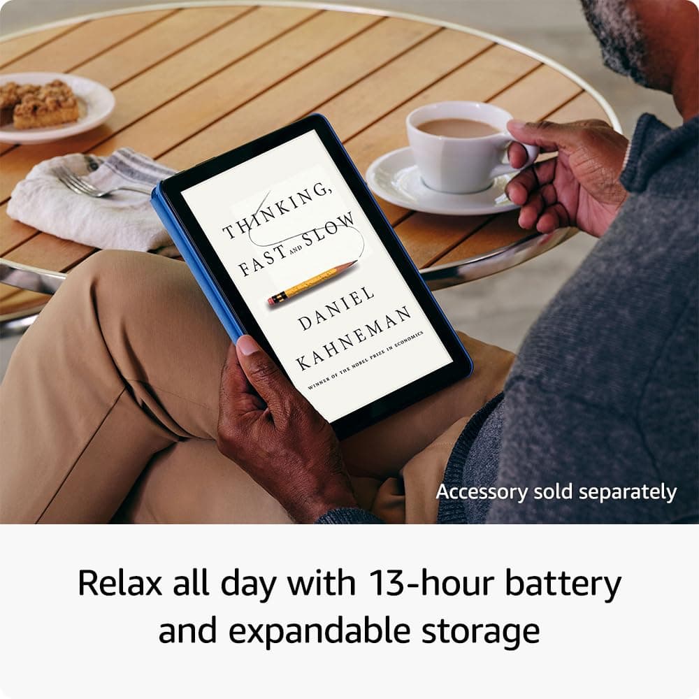 Amazon Fire HD 10 tablet, built for relaxation, 10.1" vibrant Full HD screen, octa-core processor, 4 GB RAM, 32 GB, Black, view 5