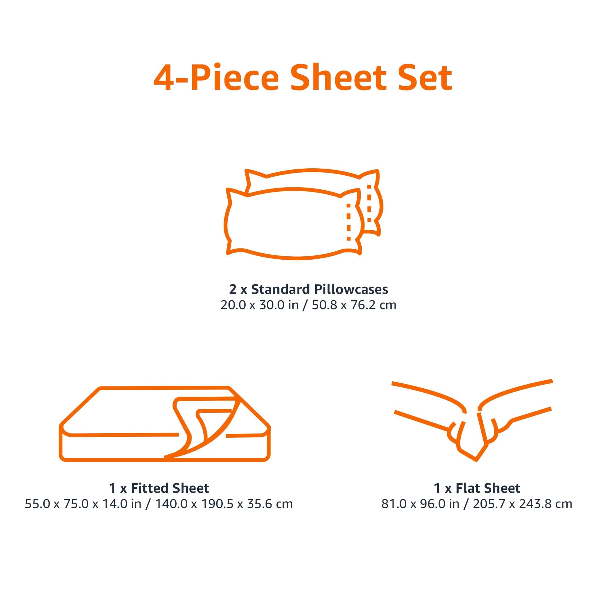 Amazon Basics Lightweight Super Soft, Wrinkle-Free, Breathable Luxury Microfiber 4 Piece Bed Sheet Set with 14-Inch Deep Pockets, Full, Dark Gray, Solid, view 6