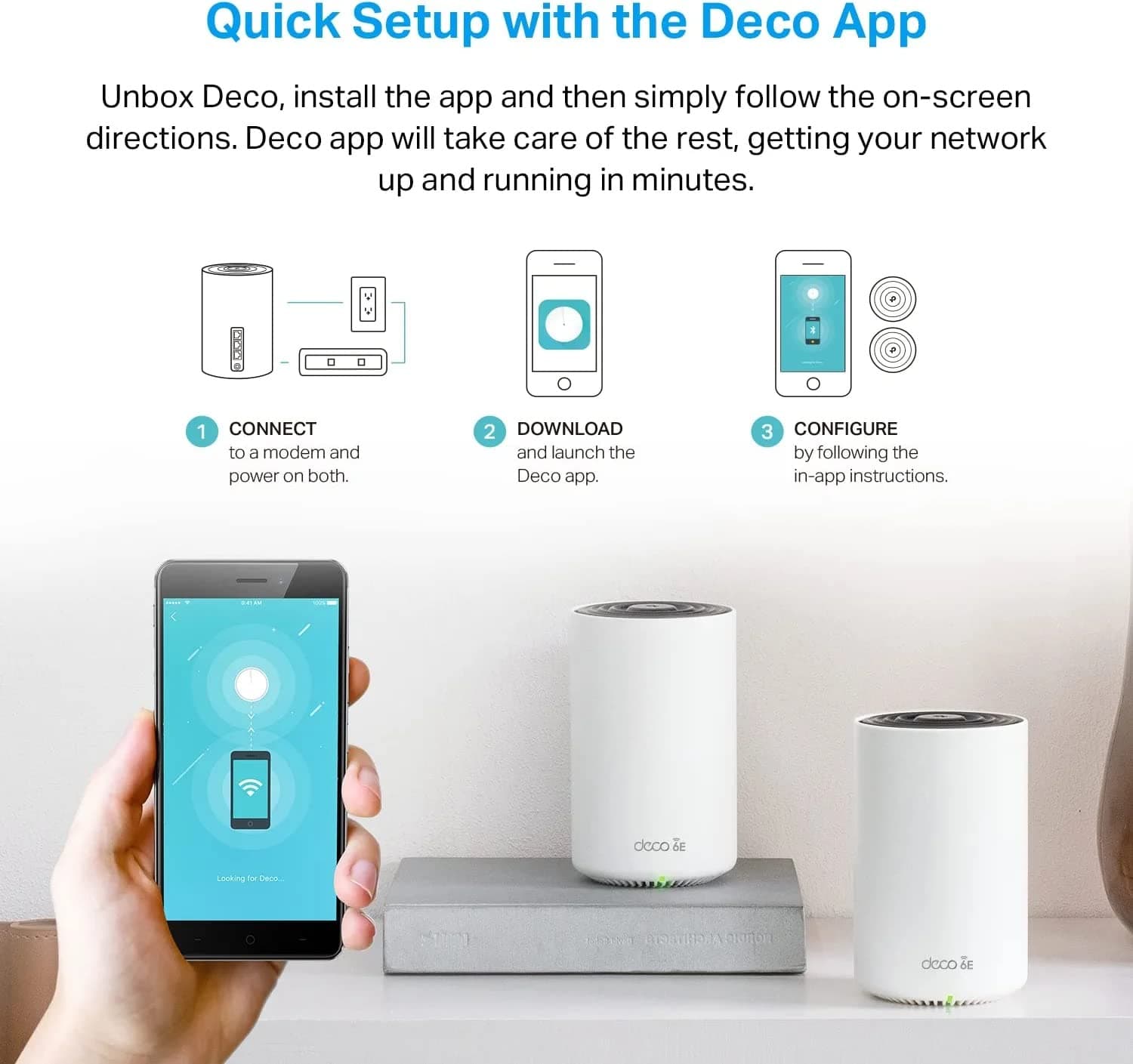 TP-Link Deco XE75 Pro AXE5400 Tri-Band WiFi 6E Mesh System (2-Pack), view 9