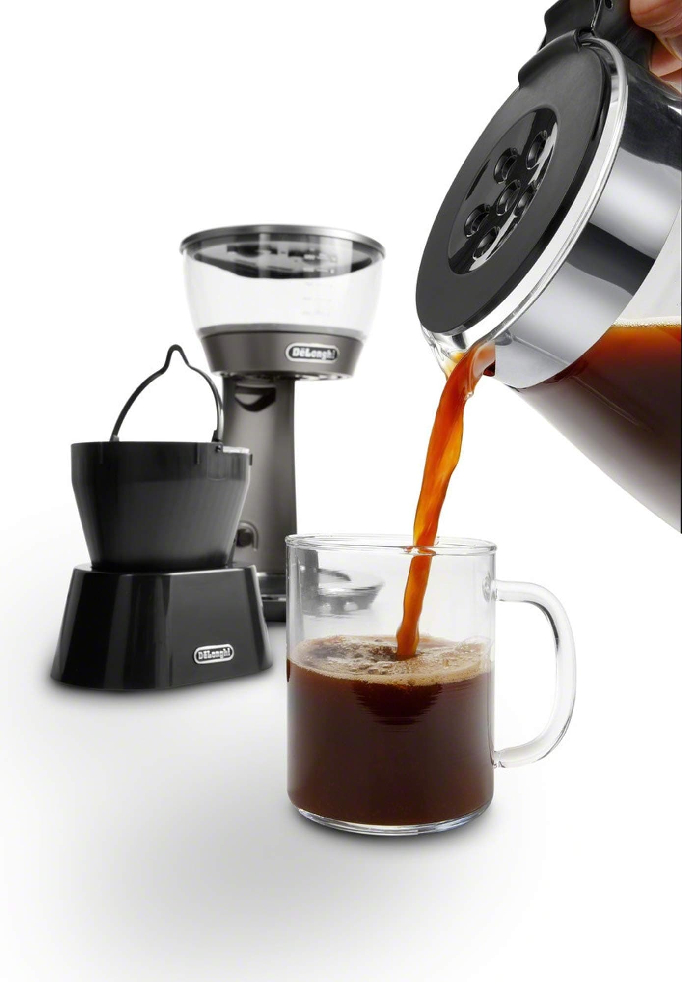 De'Longhi 3-in-1 Specialty Coffee Brewer, IcedCoffee Maker (Bold Cold Brew), Gourmet Pour Over, Premium Drip, SCA GoldenCup Certified, Glass Carafe, 8-Cup, ICM17270, view 5