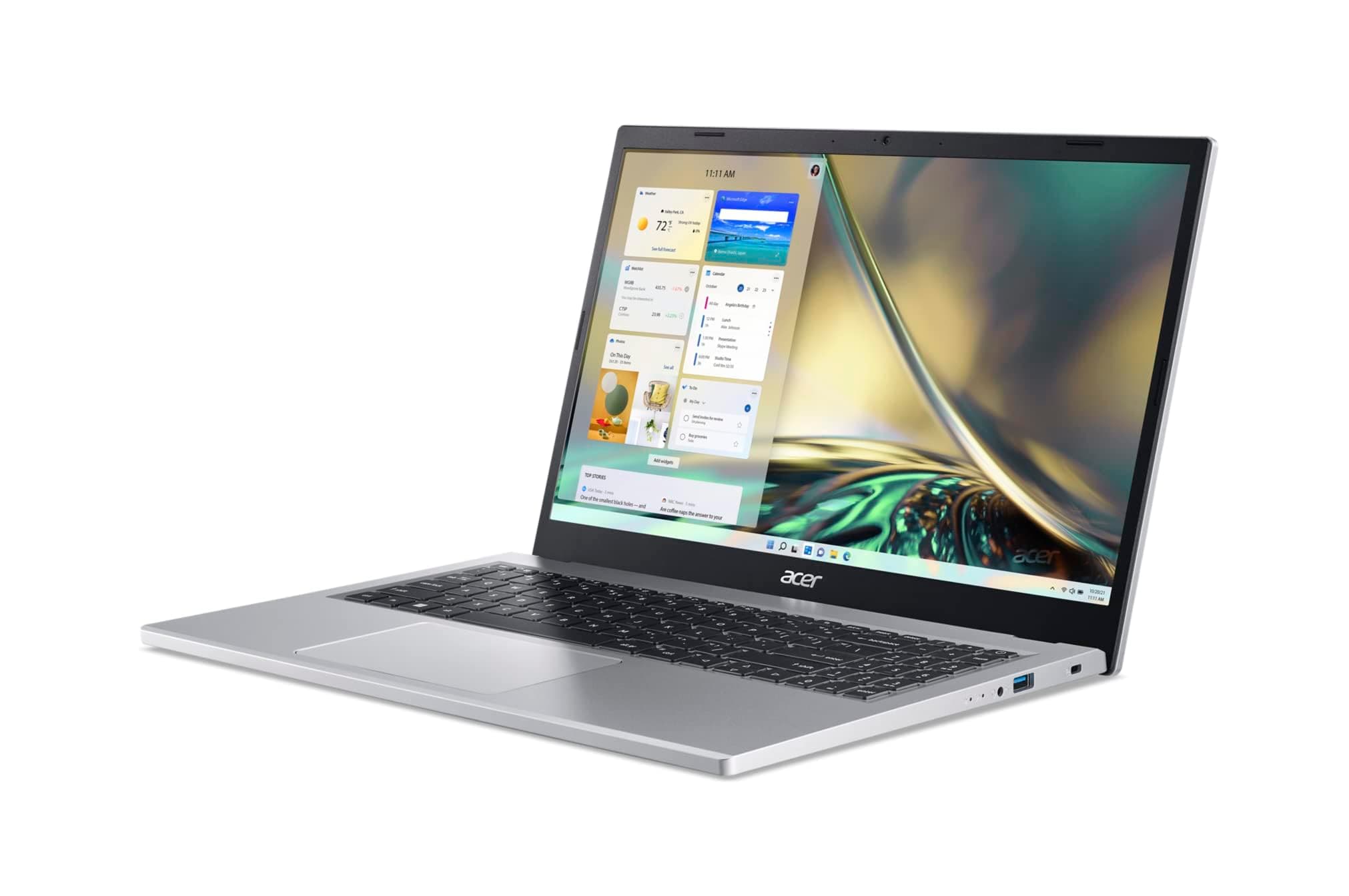 acer Aspire 3 A315-24P-R7VH Slim Laptop | 15.6" Full HD | AMD Ryzen 3 7320U Quad-Core | AMD Radeon Graphics | 8GB LPDDR5 | 128GB NVMe SSD | Wi-Fi 6 | Windows 11 Home, view 8