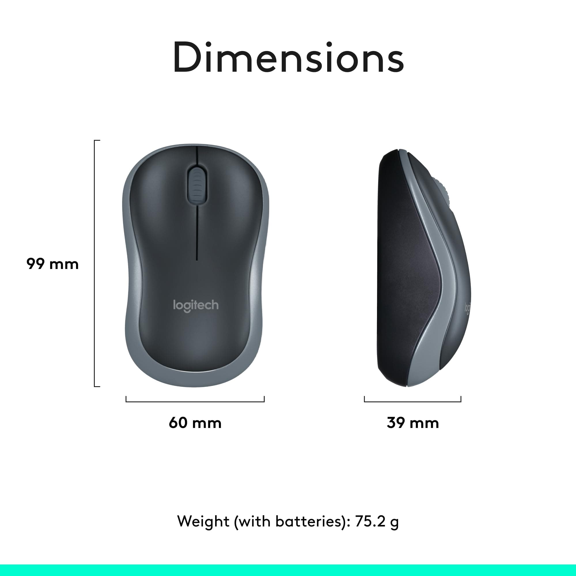 Logitech MK270 Full Size Wireless Keyboard and Mouse Combo - Black, view 10