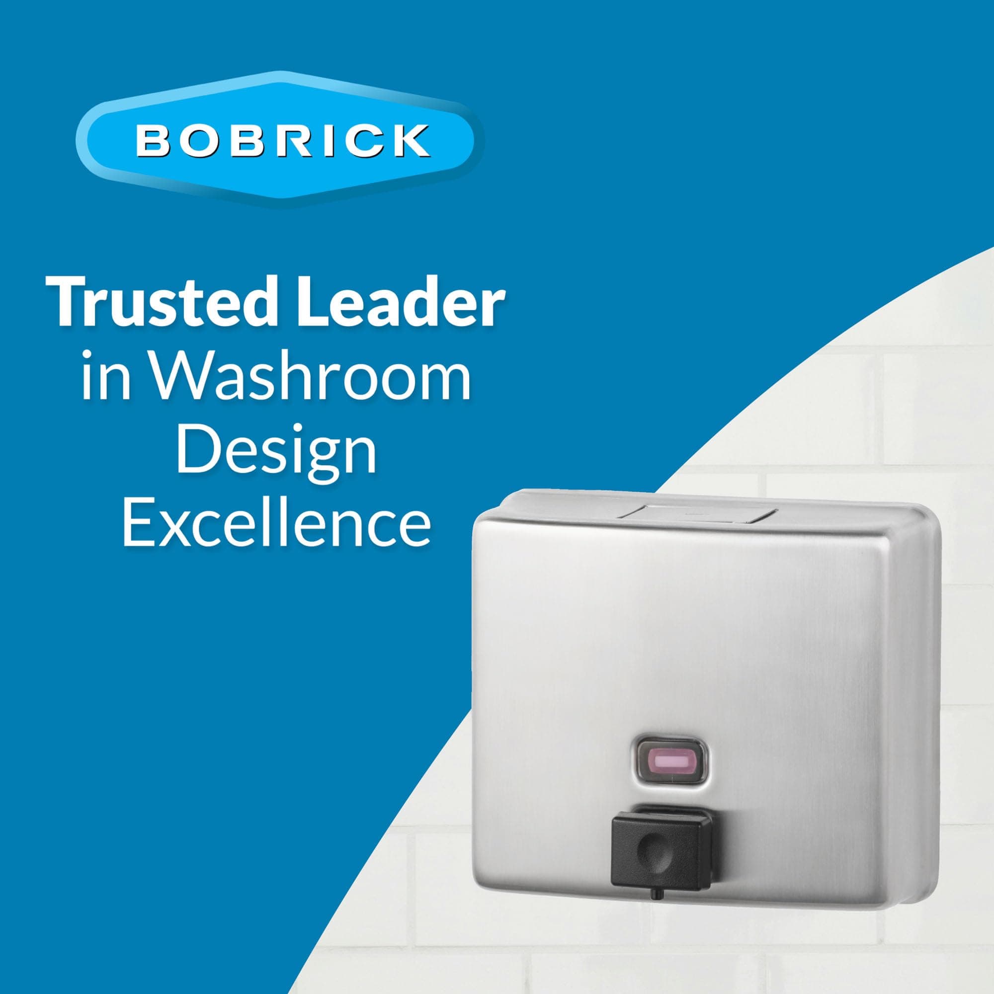 Bobrick Wall-Mounted Liquid Soap Dispenser, Satin-Finish Stainless Steel, 40 fl-oz Capacity, Vandal-Resistant Design with Refill Indicator Window, Top Fill Commercial Bathroom Accessory (Model B-4112), view 9