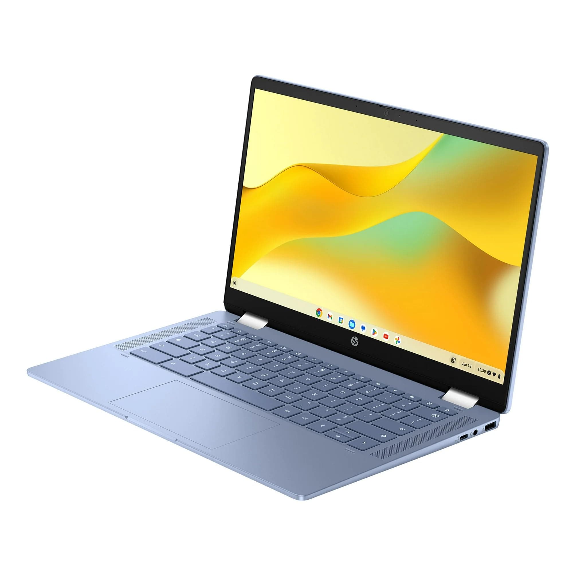 HP Chromebook x360 14 inch FHD IPS Touch 2-in-1 Laptop, Intel Processor N100, 4GB RAM, 64GB eMMC, Chrome OS, Sky Blue, 14b-cd0130wm, view 6