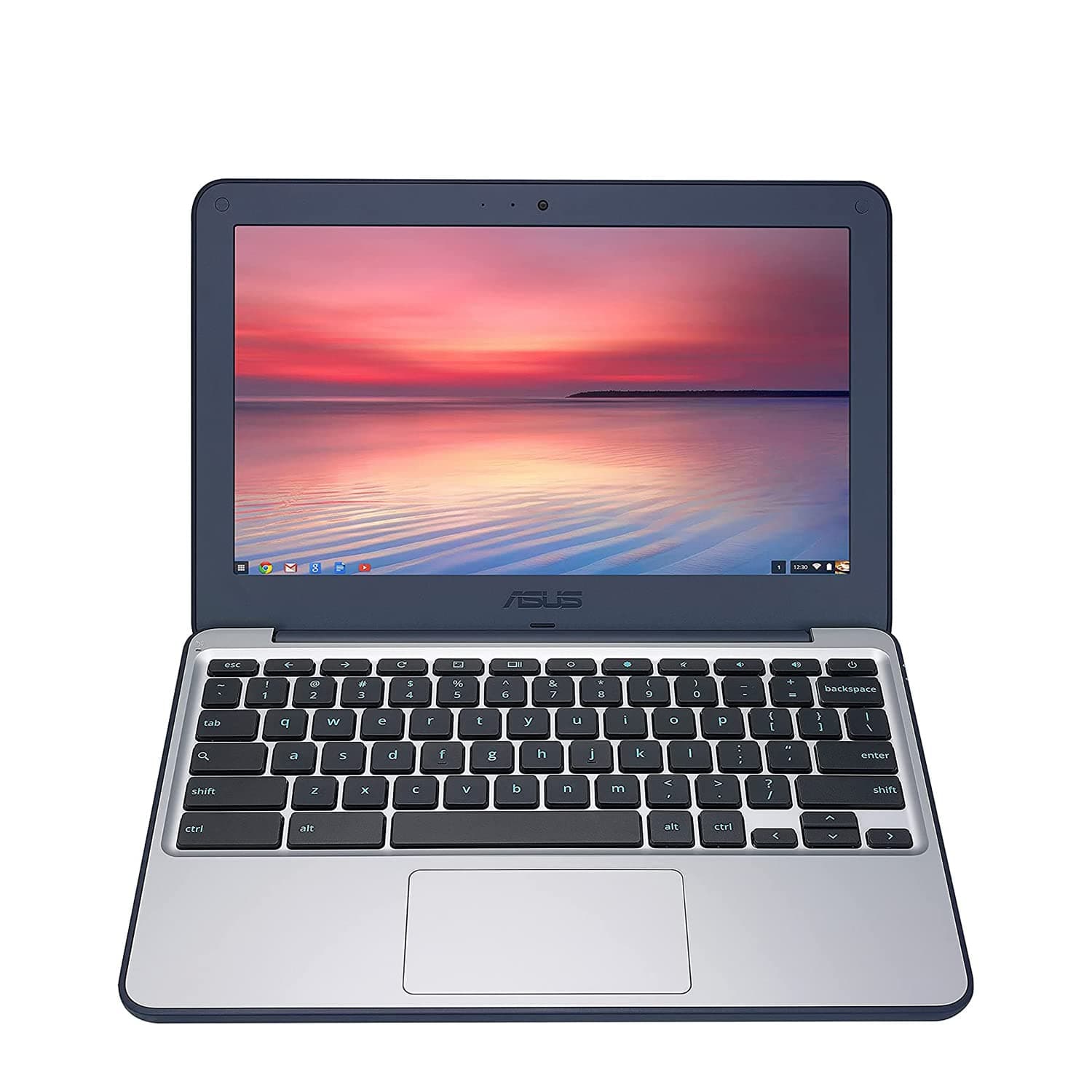 ASUS Chromebook C202SA-YS02 11.6" Ruggedized and Water Resistant Design with 180 Degree (Intel Celeron 4 GB, 16GB eMMC, Dark Blue, Silver), view 4
