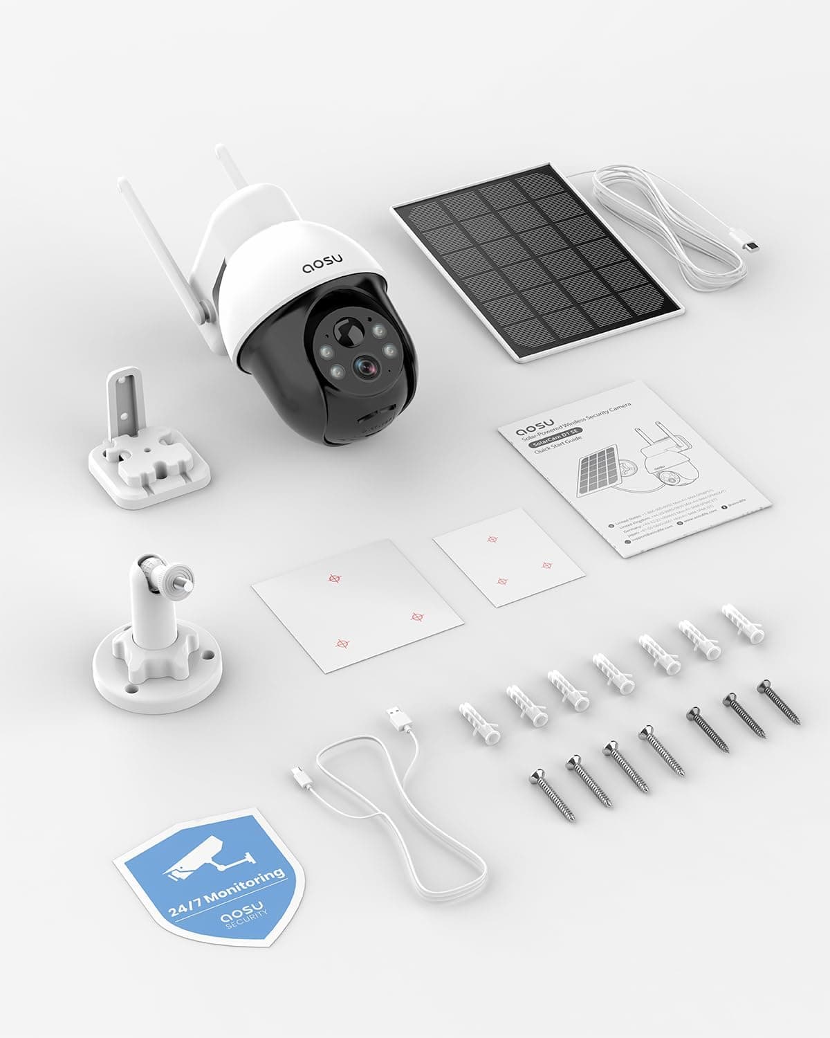aosu 3K 5MP Solar Security Camera Wireless Outdoor PTZ 360° Smart Tracking, view 8
