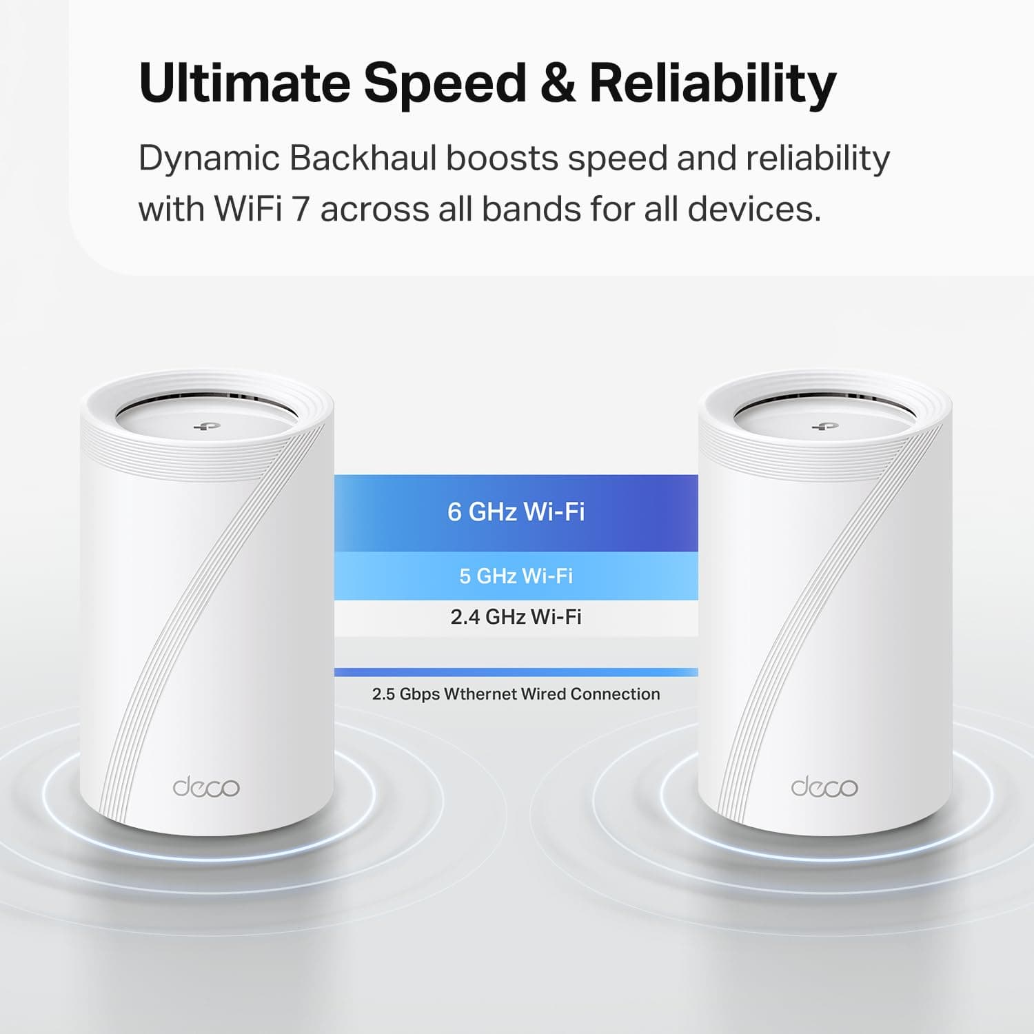 Deco 7 Pro Tri-Band WiFi 7 BE10000 Whole Home Mesh System 6-Stream 10 Gbps, view 7