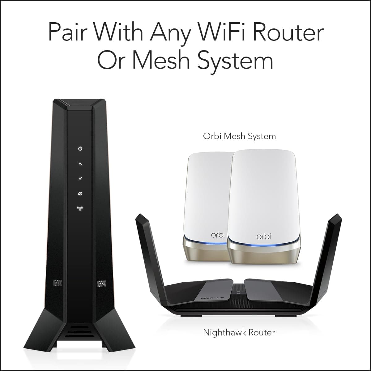 NETGEAR Nighthawk Multi-Gig Cable Modem (CM2000) - Compatible with All Cable Providers Incl. Xfinity, Spectrum, Cox - for Cable Plans up to 2.5Gbps - DOCSIS 3.1, view 6