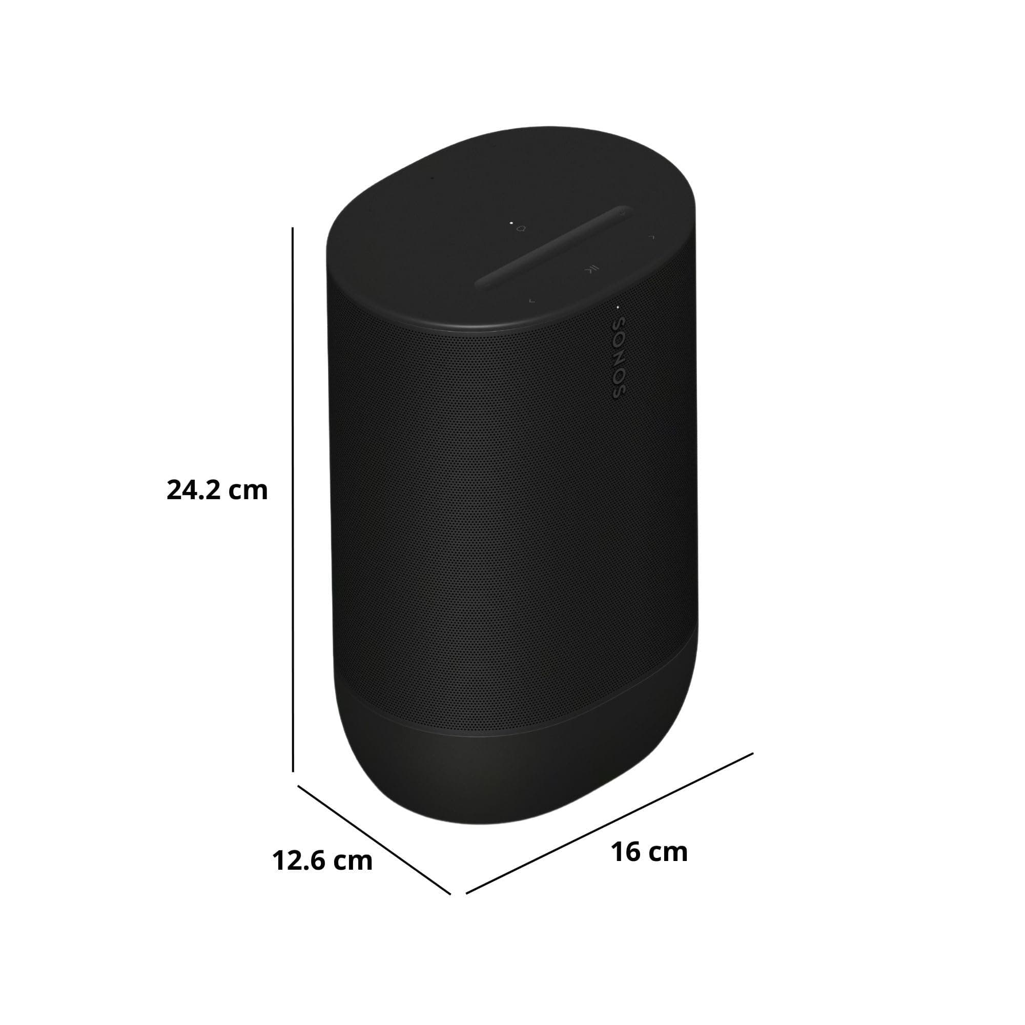 Sonos Move 2 - Black - Wireless Portable Bluetooth Speaker, view 3
