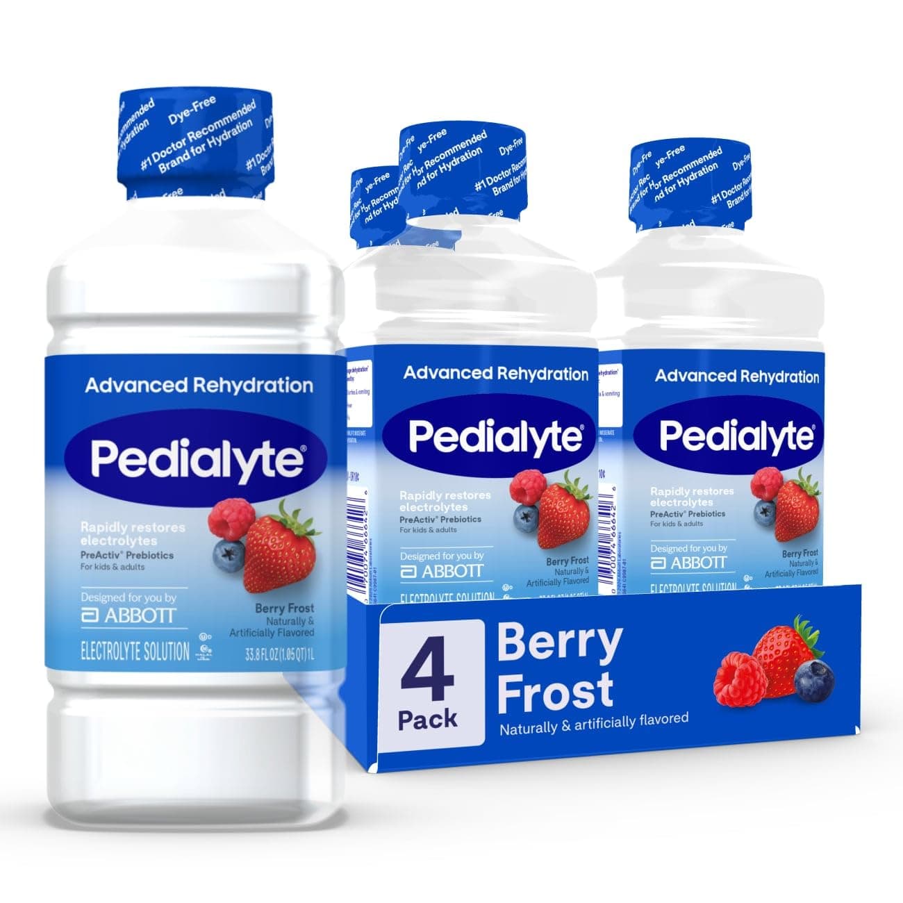 Pedialyte AdvancedCare Plus Electrolyte Drink, Berry Frost, 1 Liter
