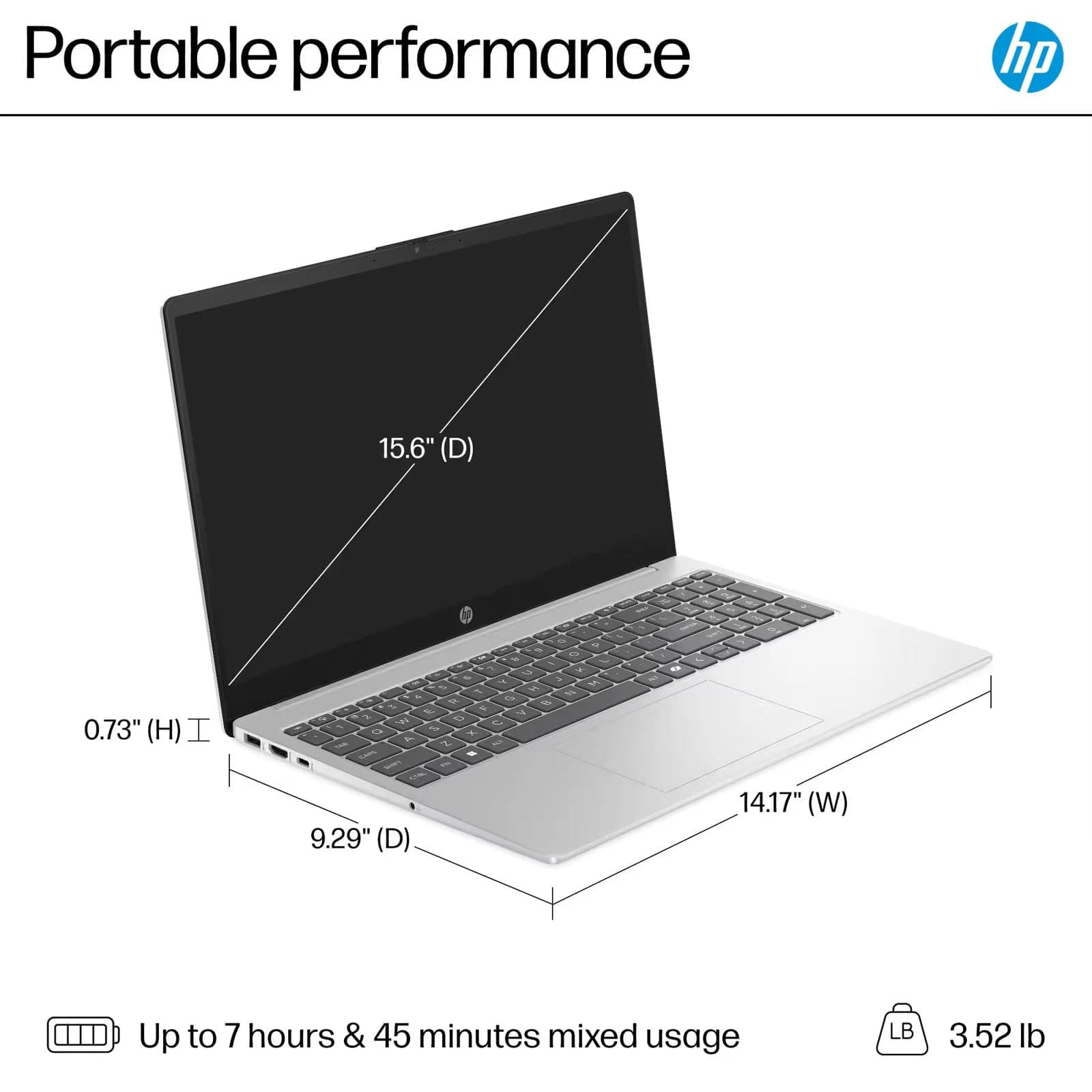 HP 15 Touchscreen Laptop Computer - 15.6" FHD IPS, Intel 10-Core i7 1355U CPU, 16GB RAM + 512GB SSD, Intel Iris Xe Graphics, Numeric Pad, WIFI6, Copilot AI PC, Win11 Pro, w/Accessoires, view 10