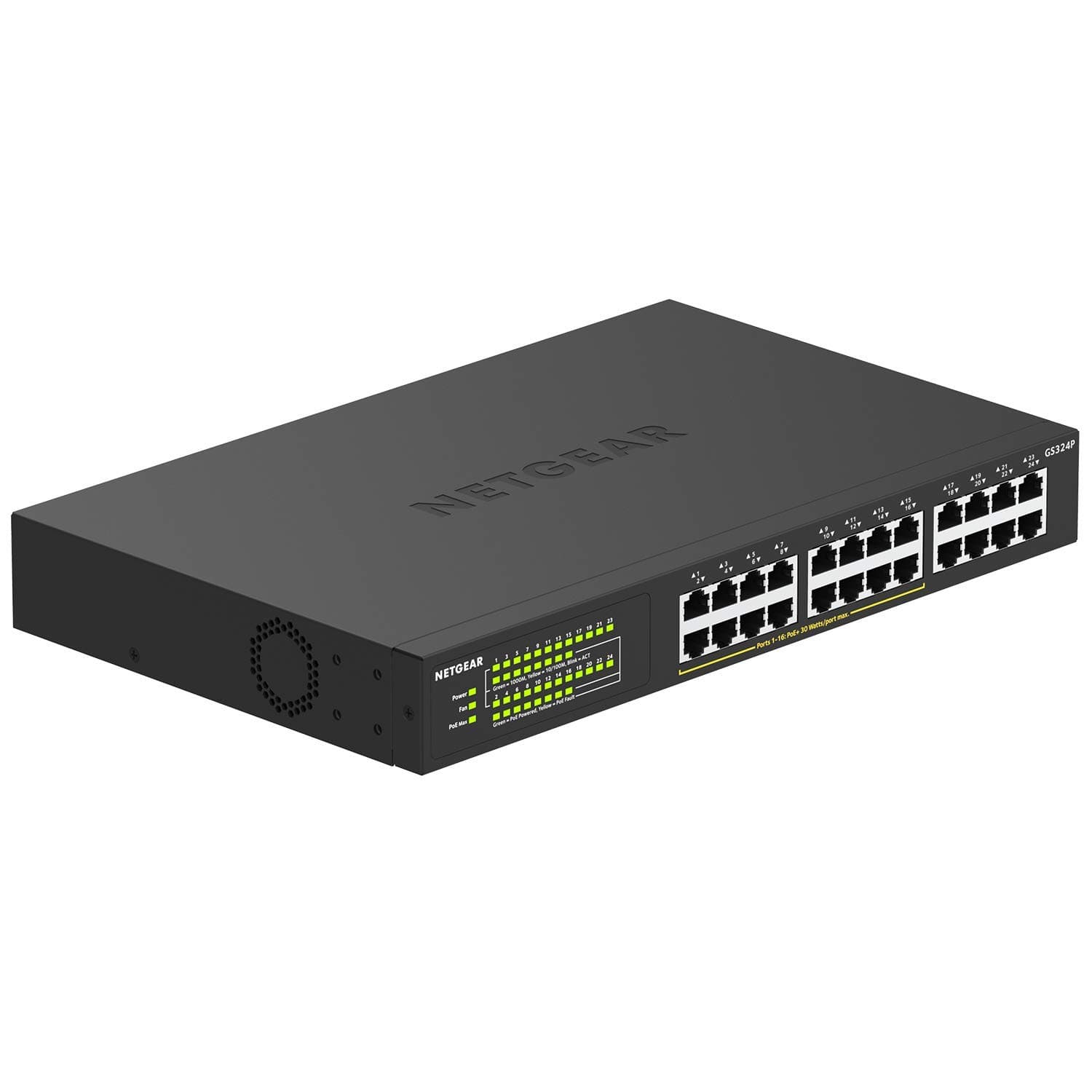 NETGEAR 24-Port PoE Gigabit Ethernet Unmanaged Network Switch (GS324P)