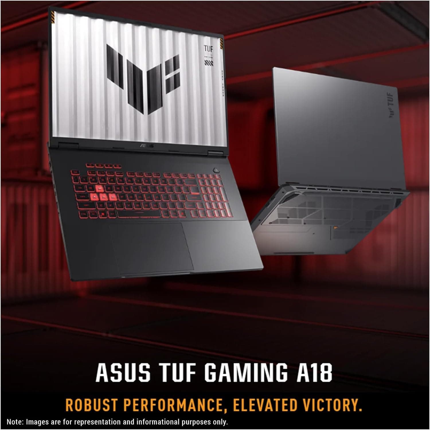 ASUS TUF Gaming Laptop A18 inch - AMD Ryzen 7 260 Beat i9-13905H - NVIDIA RTX 5060-18" WUXGA Display 144Hz - 32GB RAM - 1TB PCIe SSD -RGB Backlit Keyboard - Thunderbolt 4 - FHD Camera - HDMI Cable, view 9