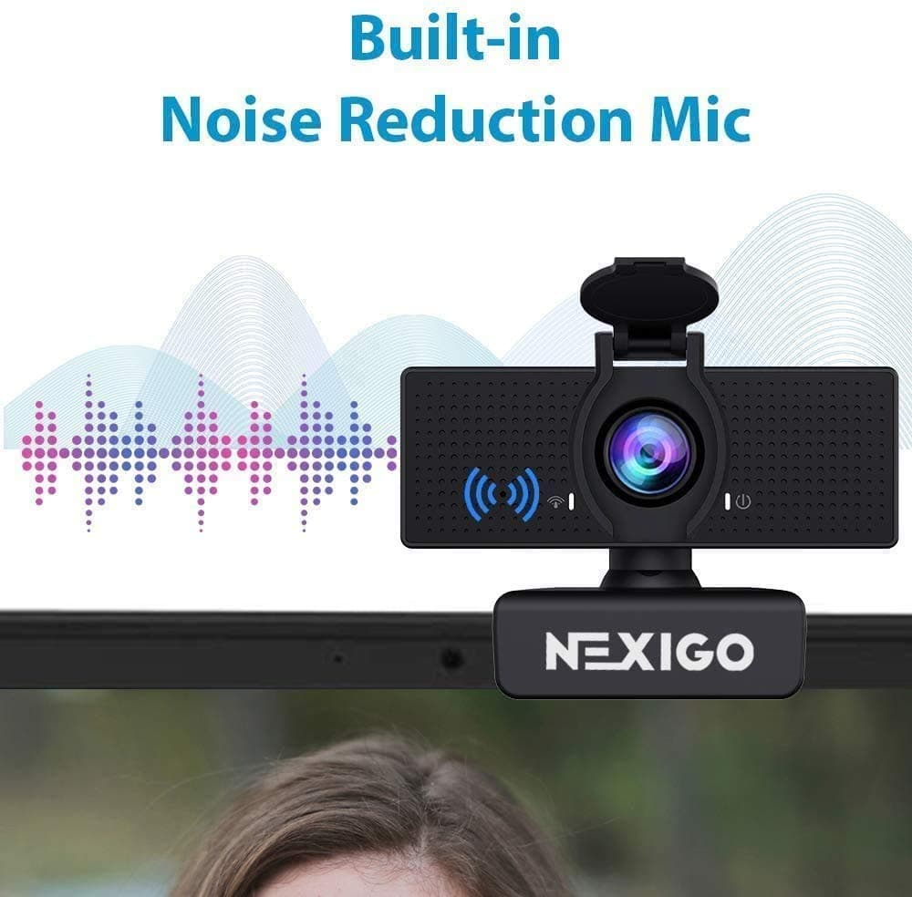NexiGo N60 1080P Webcam with Microphone, Software Control & Privacy Cover, USB HD Computer Web Camera, Plug and Play, for Zoom/Skype/Teams, Conferencing and Video Calling, view 4
