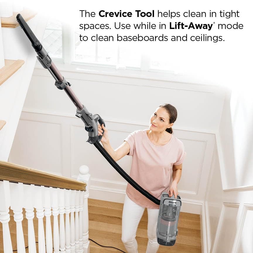 Shark AZ2002 Vertex Powered Lift-Away Upright Vacuum with DuoClean PowerFins, Self-Cleaning Brushroll, Large Dust Cup, Pet Crevice Tool, Dusting Brush & Power Brush, Silver/Rose Gold, view 2