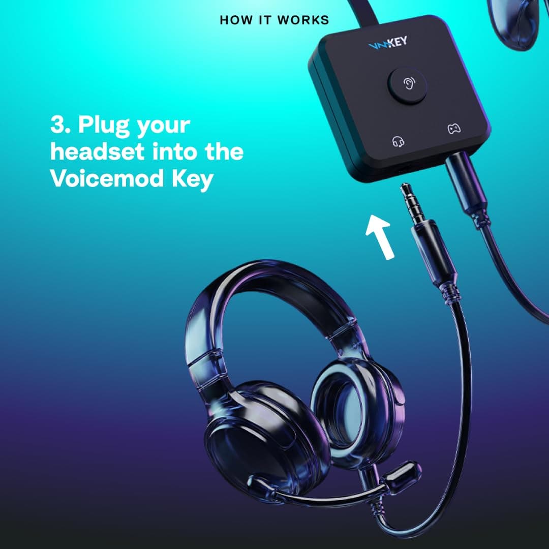 Voicemod Key AI Voice Changer | Compatible PS5, Xbox, Quest, Device Only, view 6