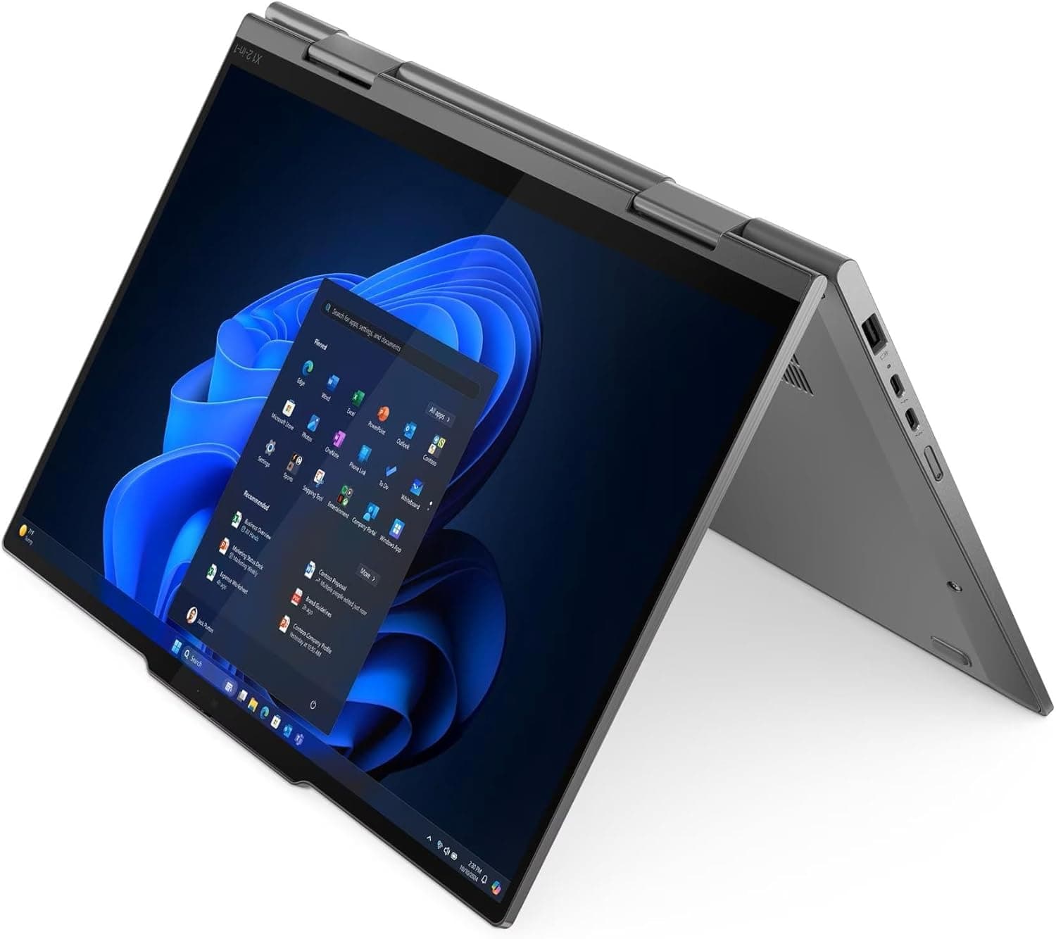 Lenovo ThinkPad X1 2-in-1 Gen 10 Aura Edition Laptop with Intel Core Ultra 7 255U Processor, 14” WUXGA Touchscreen Display, 16GB LPDDR5X-8400MT/s, 1TB SSD, FHD Cam, and Win 11 Pro, view 2