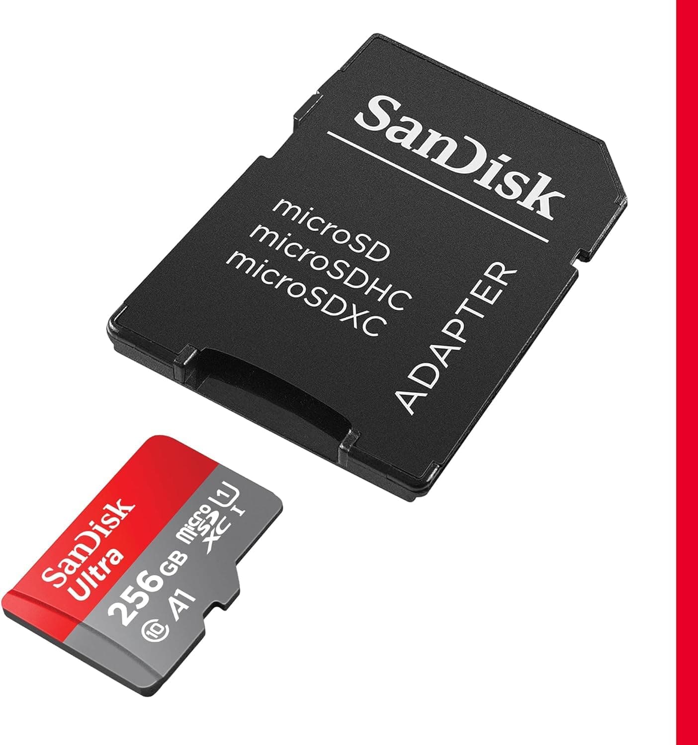 SANDISK 256GB Ultra microSD Card + Adapter, Up to 150MB/s Read Speeds, view 2