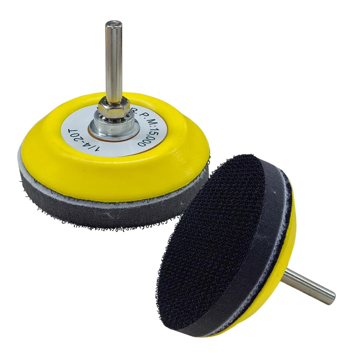 2PCS 3" Hook and Loop Sanding Pad Polishing Tool Kit - Includes Soft Foam Layer Buffering Pad & 1/4" Shank Adapter Drill Attachment, Sanding Disc Replacement Accessory for Die Grinder Rotary Tool