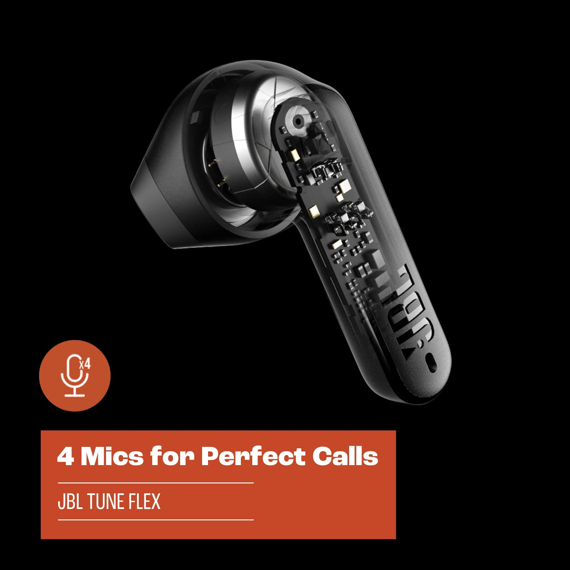 JBL Tune Flex - True Wireless Noise Cancelling Earbuds (Black), Small, view 3