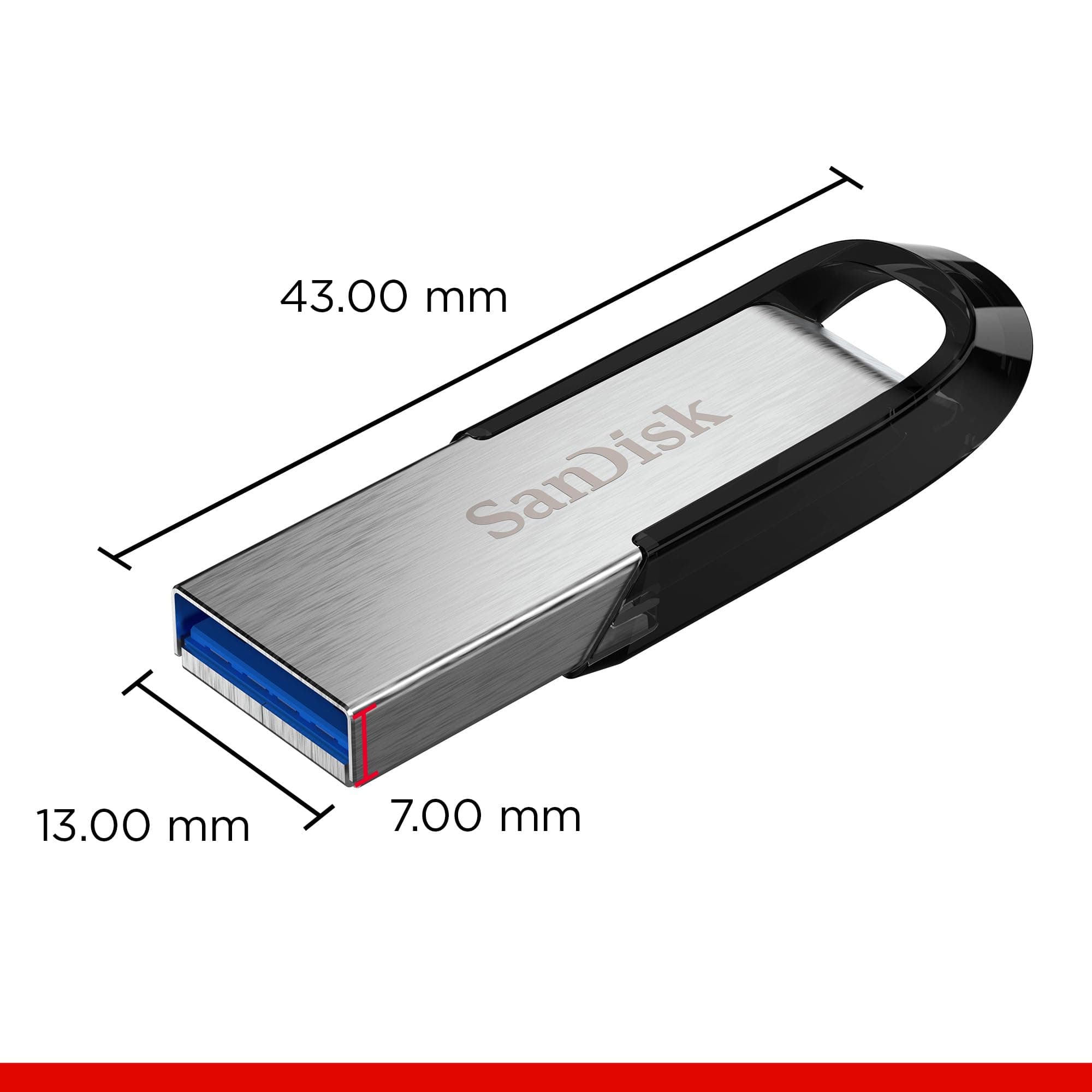 SANDISK 16GB Ultra Flair USB 3.0 Flash Drive - SDCZ73-016G-G46, Black, view 3