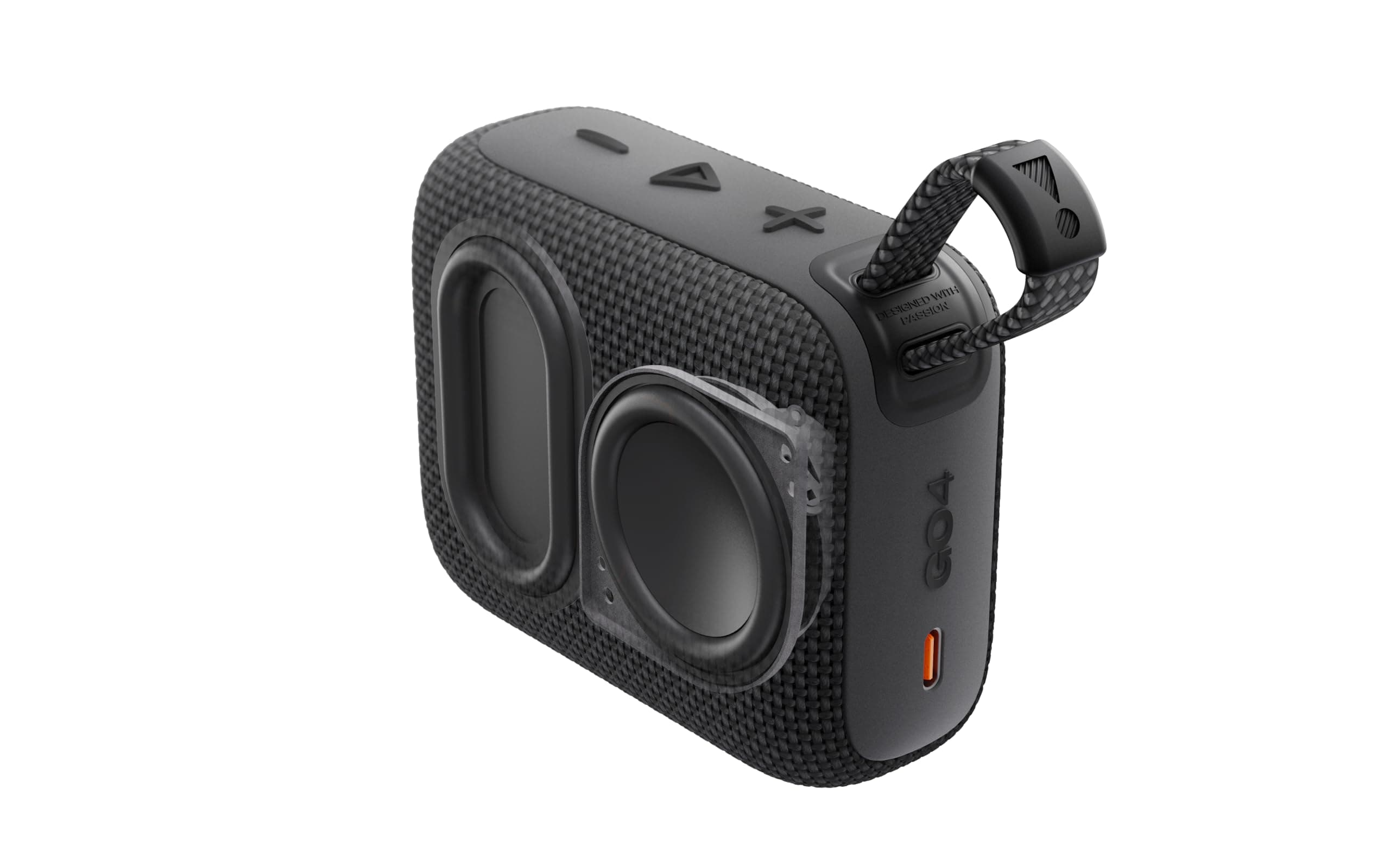 JBL Go 4 - Ultra-Portable, Waterproof and Dustproof Bluetooth Speaker, Big JBL Pro Sound with Punchy bass, 7-Hour Built-in Battery, Made in Part with Recycled Materials (Black), view 4