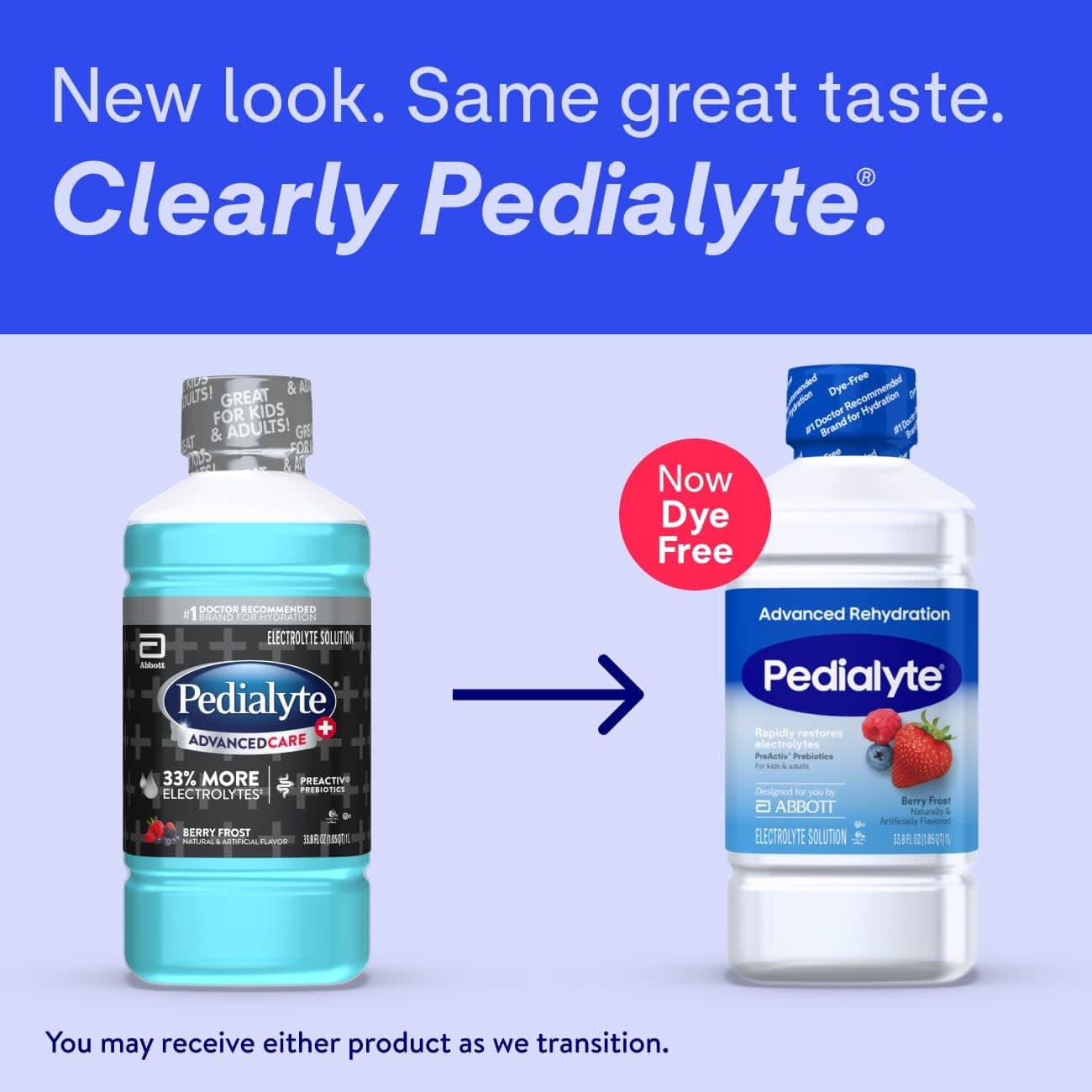 Pedialyte AdvancedCare Plus Electrolyte Drink, Berry Frost, 1 Liter, view 2