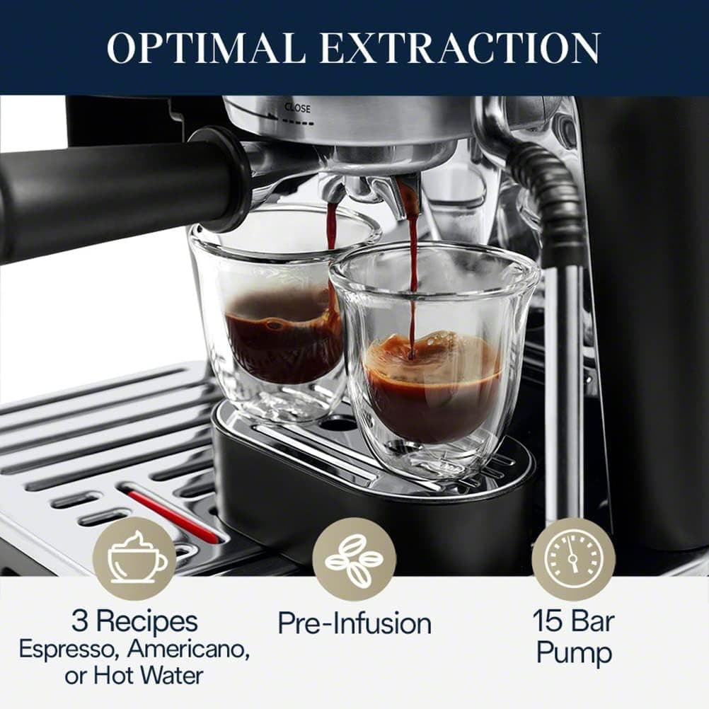De'Longhi La Specialista Espresso Machine with Grinder, Milk Frother, 1450W, Barista Kit - Bean to Cup Coffee & Cappuccino Maker,Stainless Steel, Black, view 7