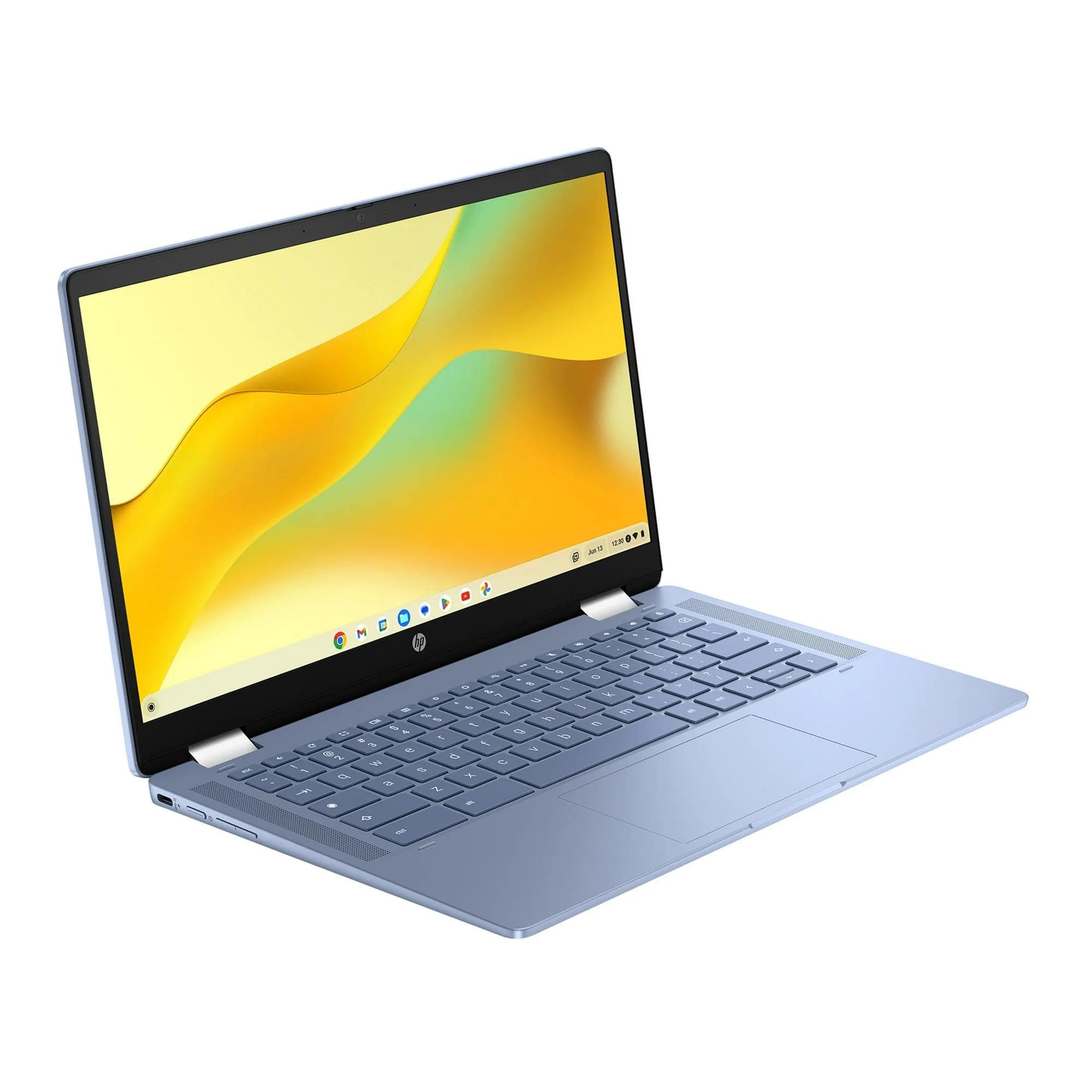 HP Chromebook x360 14 inch FHD IPS Touch 2-in-1 Laptop, Intel Processor N100, 4GB RAM, 64GB eMMC, Chrome OS, Sky Blue, 14b-cd0130wm, view 5