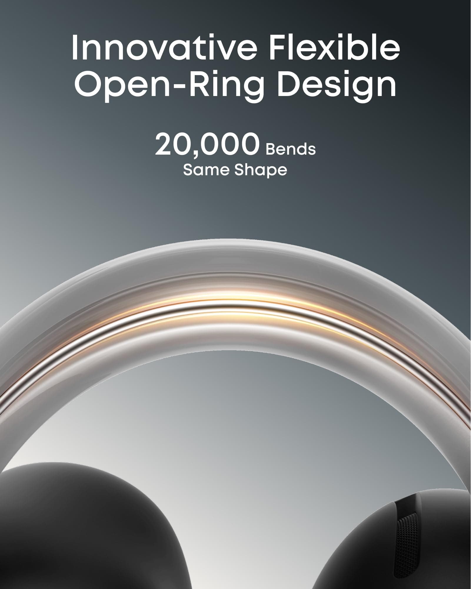 Soundcore AeroClip by Anker Open Ear Earbuds, Clip On Earbuds, Open Ring, view 3