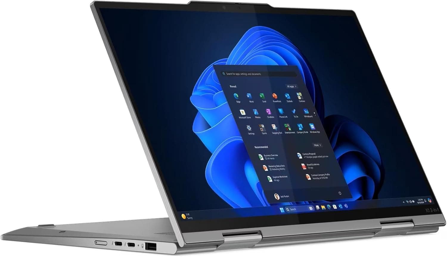 Lenovo ThinkPad X1 2-in-1 Gen 10 Aura Edition Laptop with Intel Core Ultra 7 255U Processor, 14” WUXGA Touchscreen Display, 16GB LPDDR5X-8400MT/s, 1TB SSD, FHD Cam, and Win 11 Pro, view 7