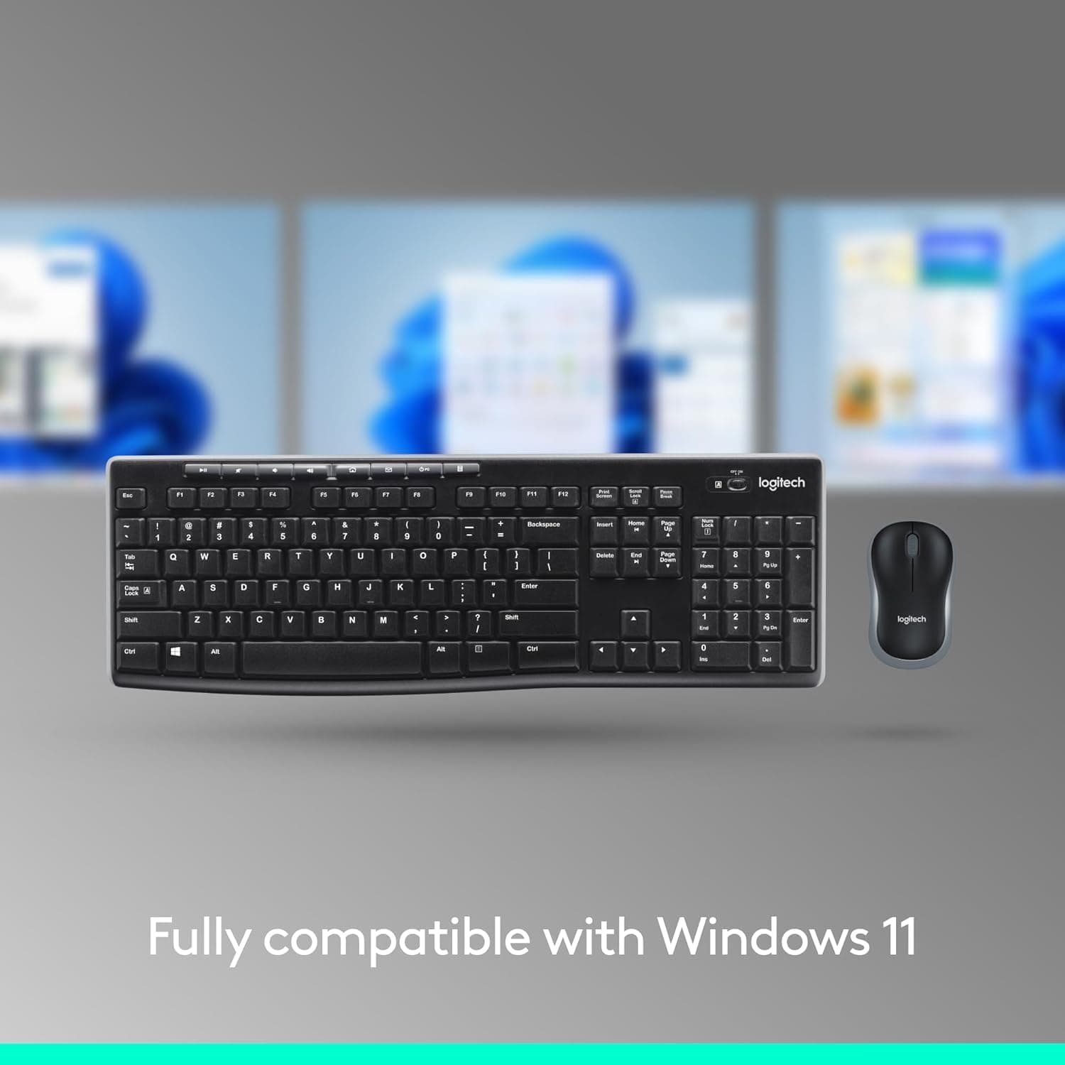 Logitech MK270 Full Size Wireless Keyboard and Mouse Combo - Black, view 5