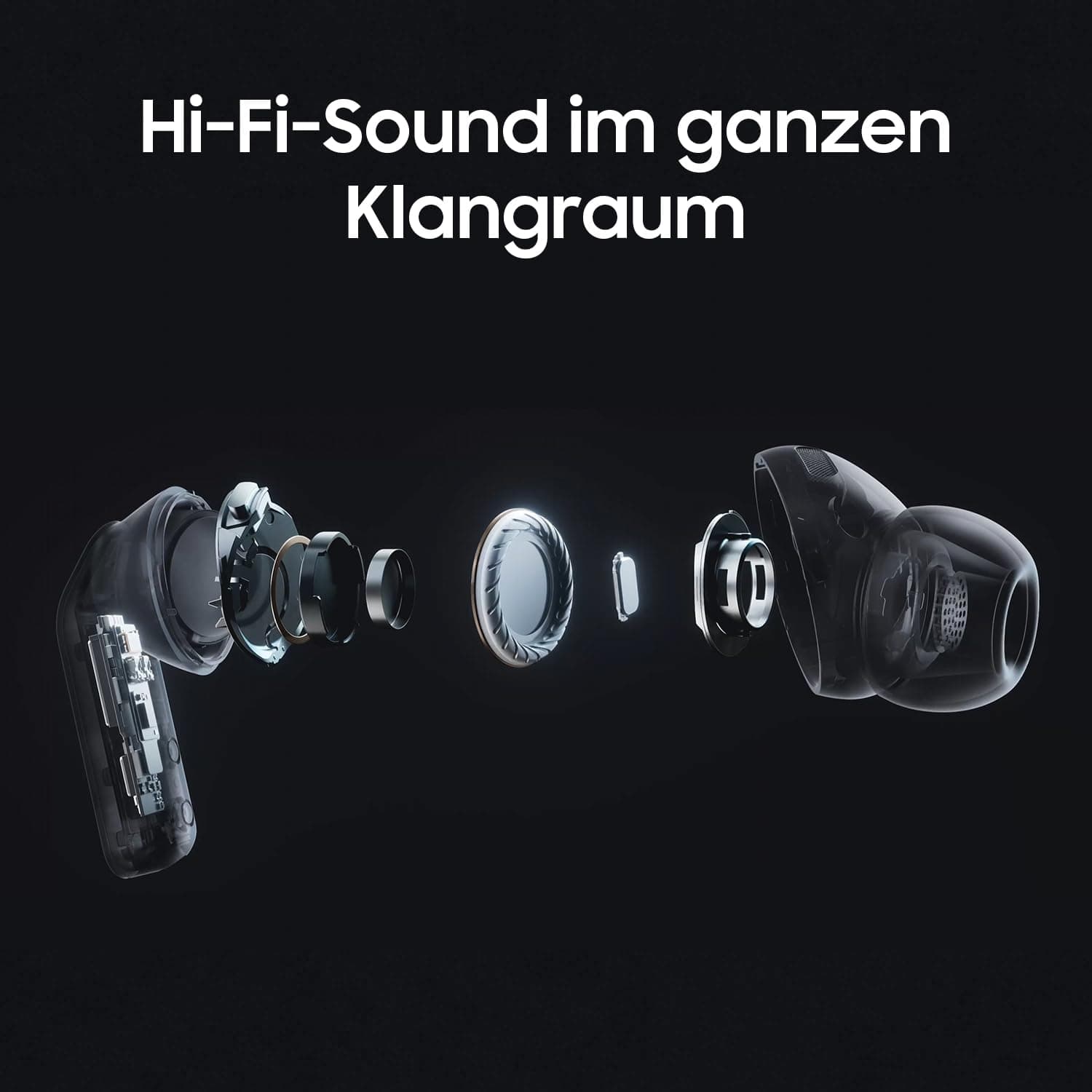 Samsung Galaxy Buds4 Pro, Kabellose Hi-Fi Bluetooth-Kopfhörer, 2-Wege-Lautsprecher, Geräuschunterdrückung per Adaptive Noise Cancelling, In-Ear-Ohrhörer, 360 Audio, AI Agent mit Sprachsteuerung, Black, view 4