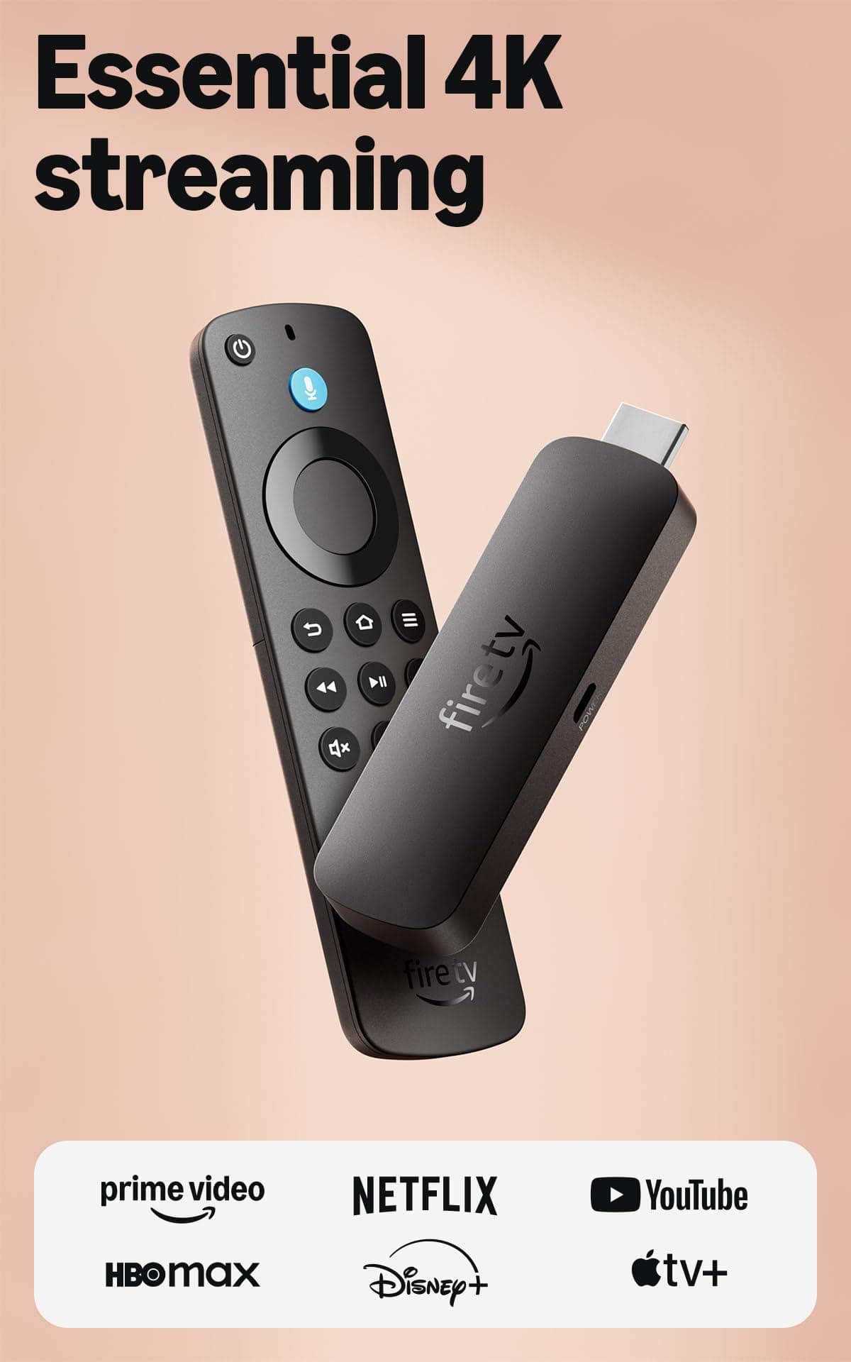 Amazon Fire TV Stick 4K Select (newest model), start streaming in 4K, AI-powered search, and free & live TV, find shows faster with Alexa+, view 2