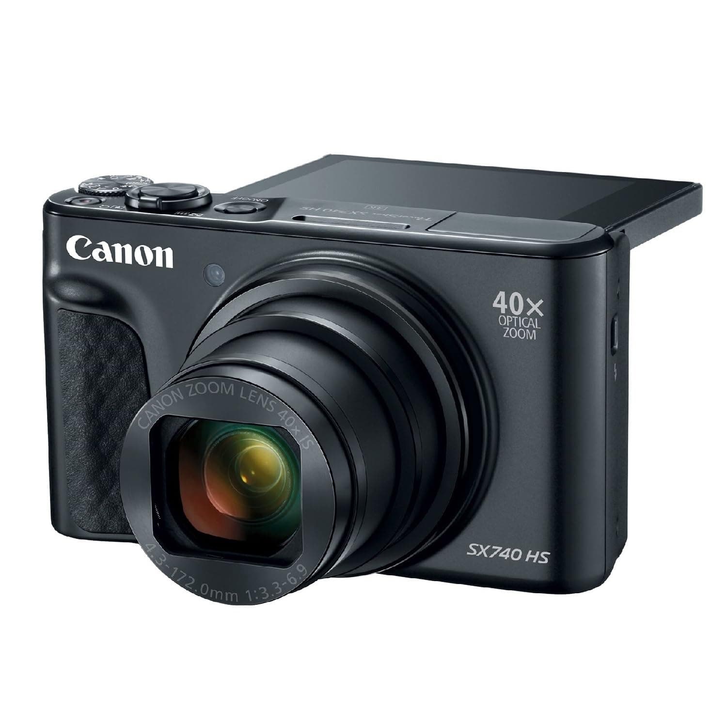 Canon Powershot SX740 HS Digital Camera (Black), view 3