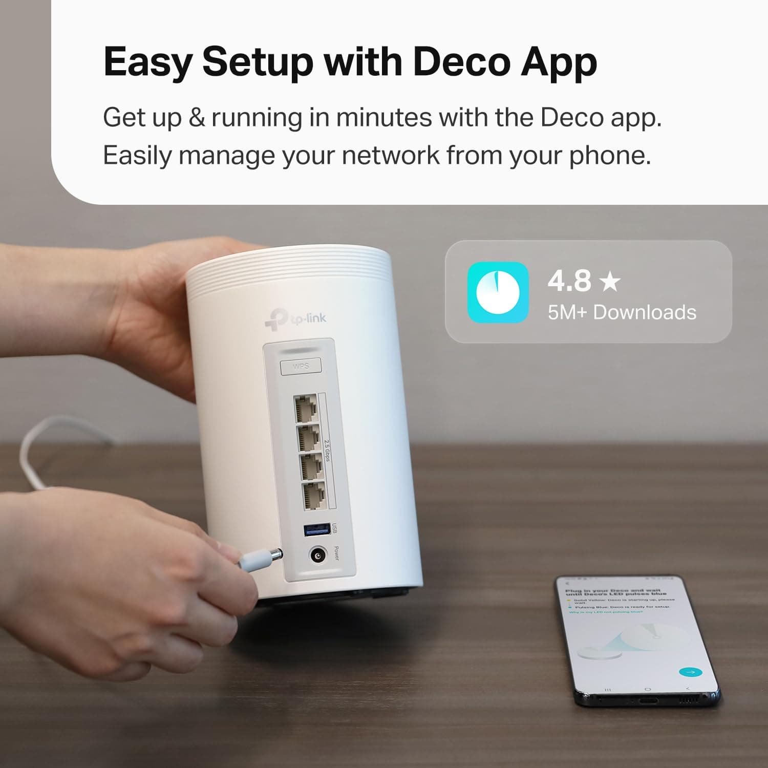 Deco 7 Pro Tri-Band WiFi 7 BE10000 Whole Home Mesh System 6-Stream 10 Gbps, view 8
