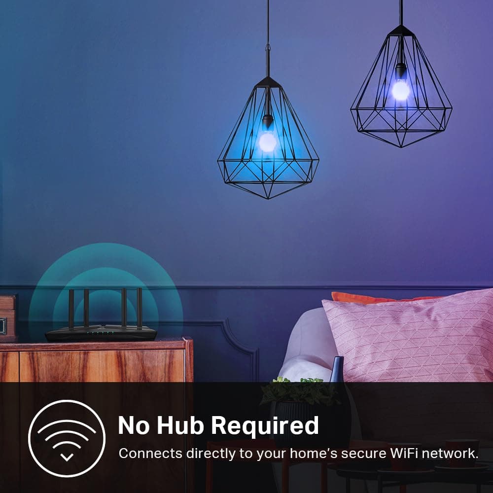 Kasa Multicolor Dimmable Wi-Fi Smart Bulb, A19, KL125, view 10