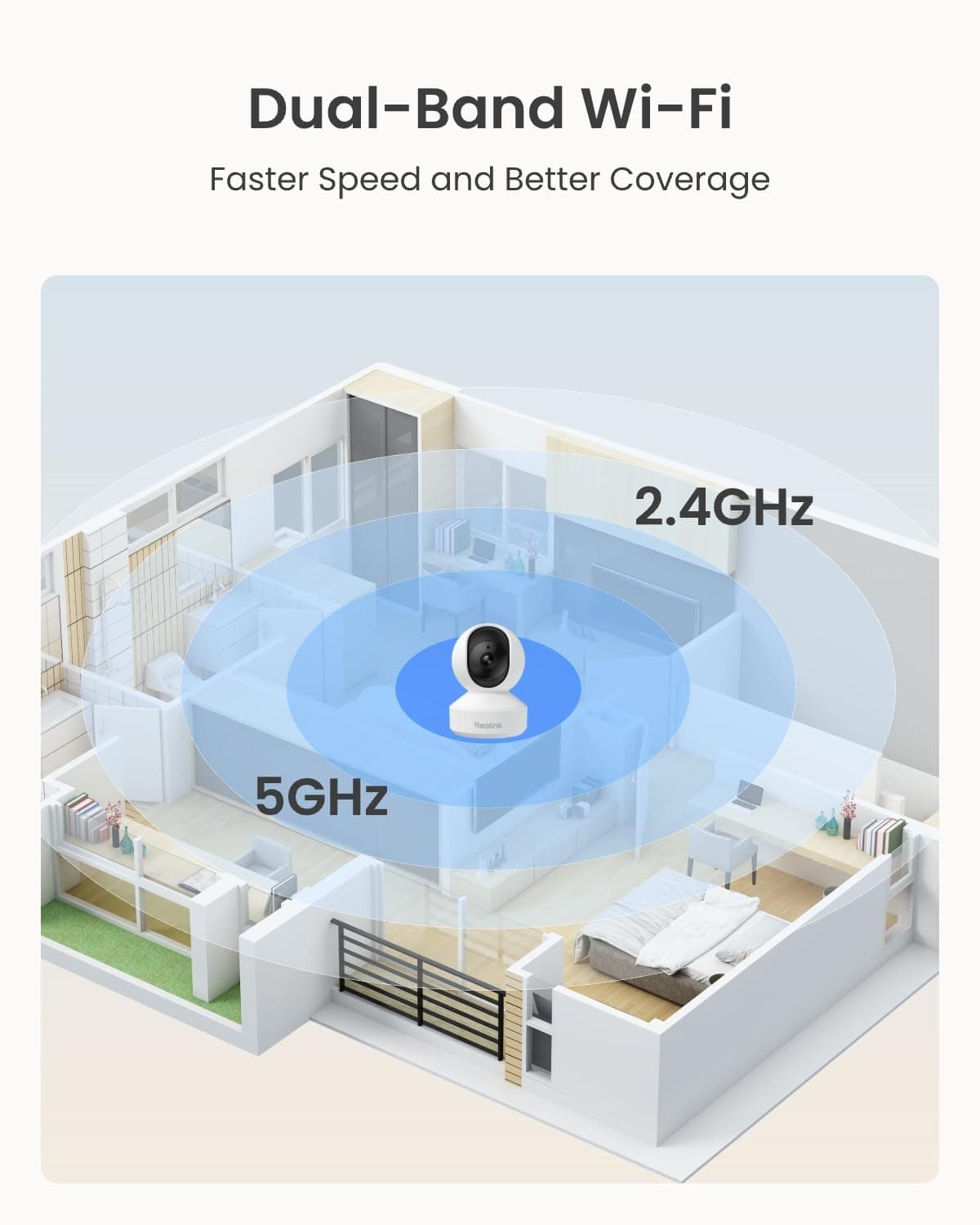 REOLINK E1 Pro 3K Dual-Band Wi-Fi Indoor Camera for Baby & Pet Monitoring, view 8