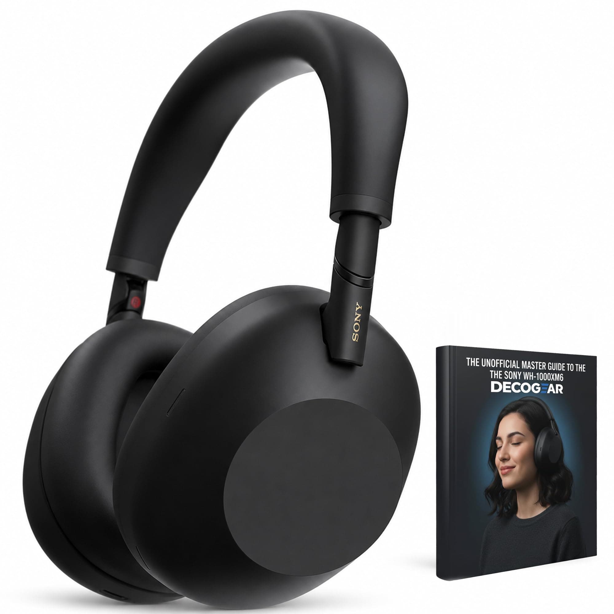 Sony WH-1000XM6 The Best Noise Canceling Wireless Headphones, HD NC Processor QN3, 12 Microphones, Adaptive NC Optimizer, Mastered by Engineers, Studio-Quality, 30-Hour Battery with Deco Guide Bundle