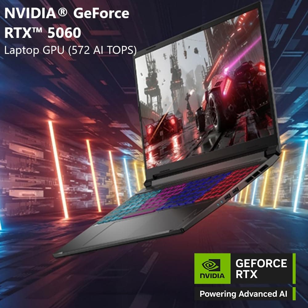 Acer Nitro V 16S AI Gaming Laptop | AMD Ryzen 7 260 Processor | NVIDIA GeForce RTX 5060 Laptop GPU (572 AI Tops) | 16" WUXGA IPS 180Hz Display | 32GB DDR5 | 1TB Gen 4 SSD | Wi-Fi 6 | ANV16S-41-R2AJ, view 3