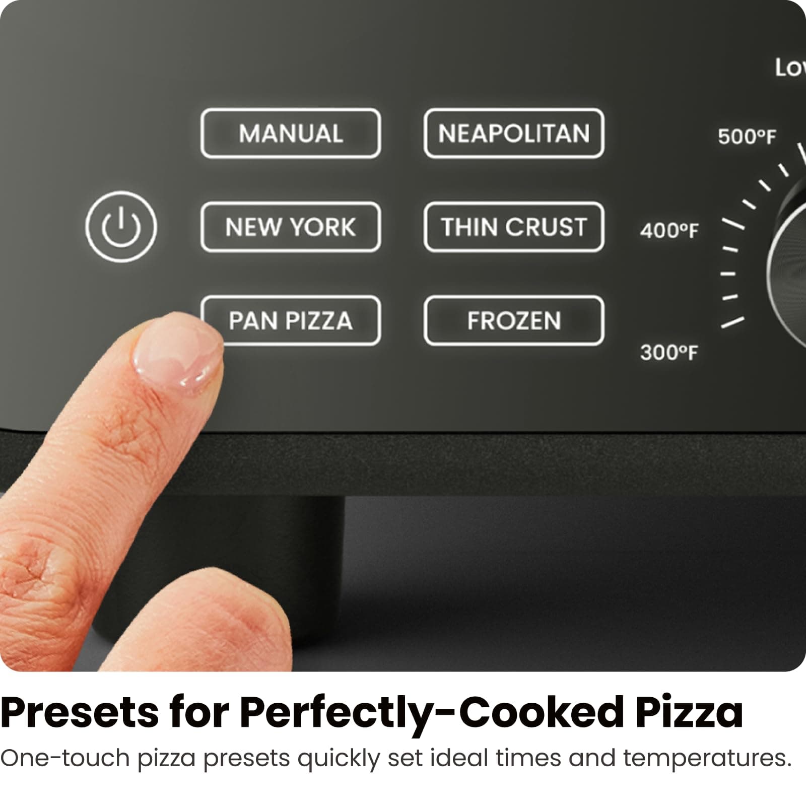 CHEFMAN Indoor Pizza Oven - Makes 12 Inch Pizzas in Minutes, Heats up to 800°F - Countertop Electric Pizza Maker with 5 Touchscreen Presets, Pizza Stone and Peel Included - Stainless Steel, view 3