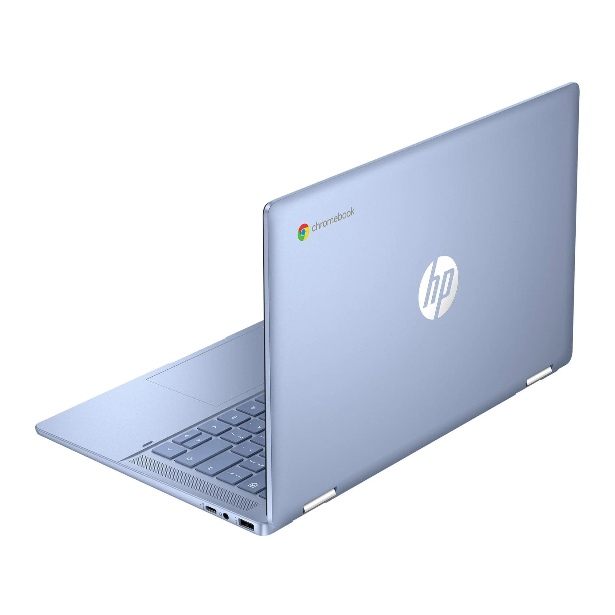 HP Chromebook x360 14 inch FHD IPS Touch 2-in-1 Laptop, Intel Processor N100, 4GB RAM, 64GB eMMC, Chrome OS, Sky Blue, 14b-cd0130wm, view 4