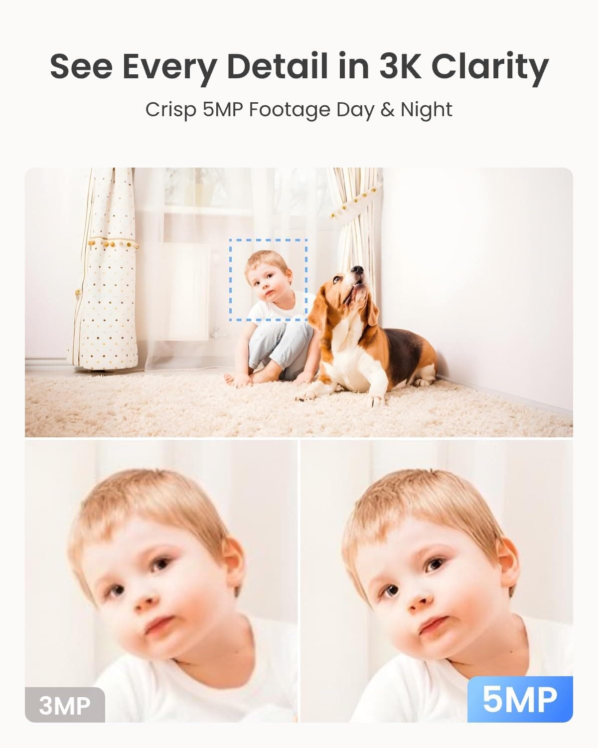 REOLINK E1 Pro 3K Dual-Band Wi-Fi Indoor Camera for Baby & Pet Monitoring, view 2