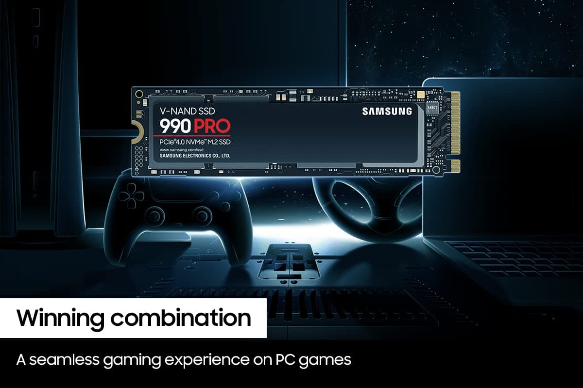 Samsung SSD 990 PRO 1TB, PCIe 4.0 M.2 2280, Up to 7,450 MB/s, view 4