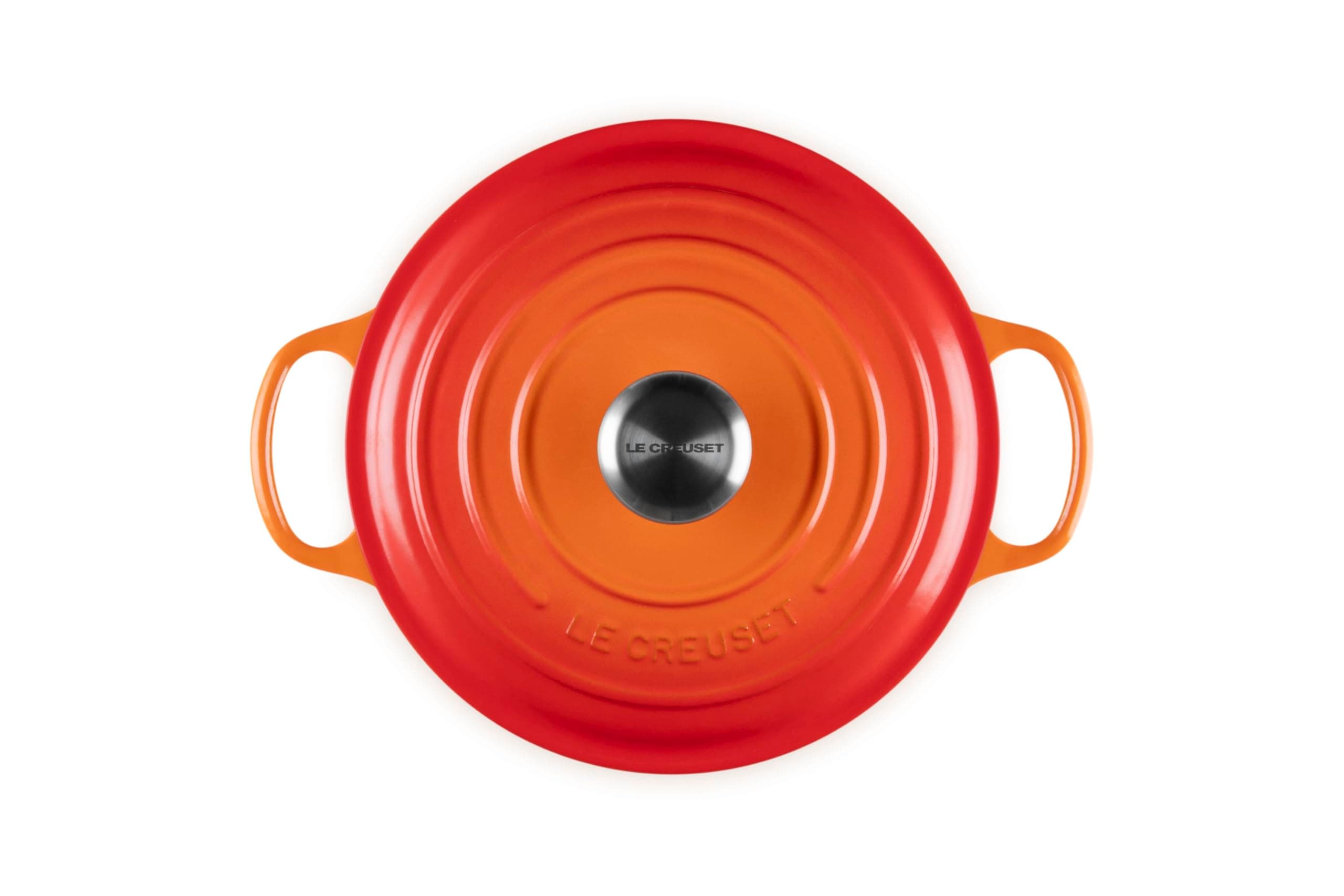 Le Creuset Enameled Cast Iron Round Wide Dutch Oven, 3.5 qt., Flame, view 2