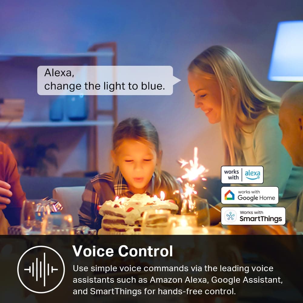 Kasa Multicolor Dimmable Wi-Fi Smart Bulb, A19, KL125, view 9