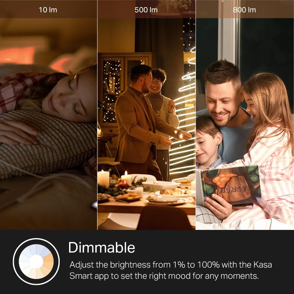 Kasa Multicolor Dimmable Wi-Fi Smart Bulb, A19, KL125, view 6