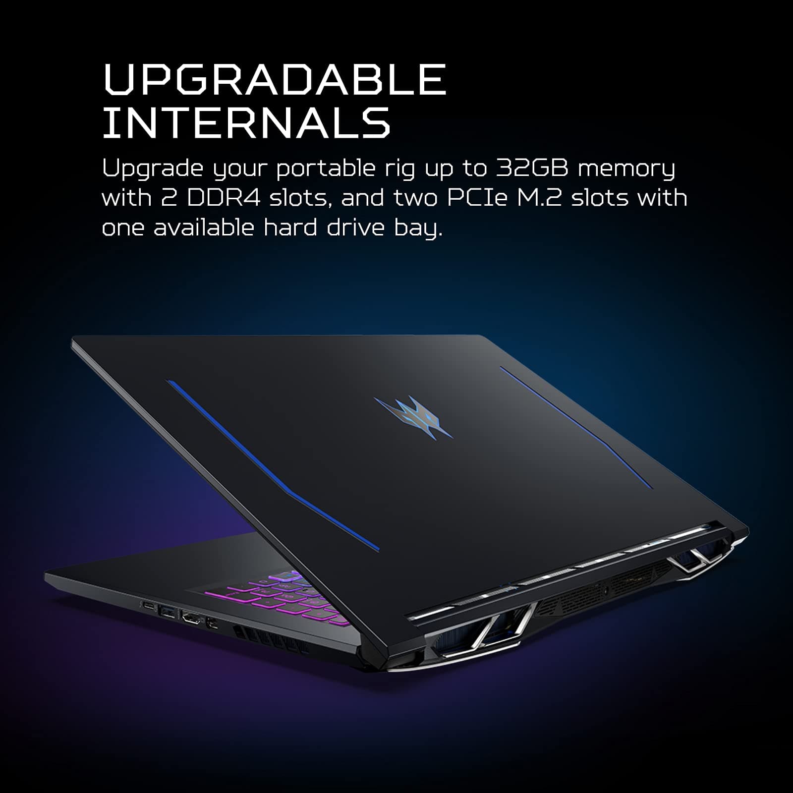 Acer Predator Helios 300 PH315-54-760S Gaming Laptop | Intel i7-11800H | NVIDIA GeForce RTX 3060 GPU | 15.6" FHD 144Hz 3ms IPS Display | 16GB DDR4 | 512GB SSD | Killer WiFi 6 | RGB Keyboard, view 8