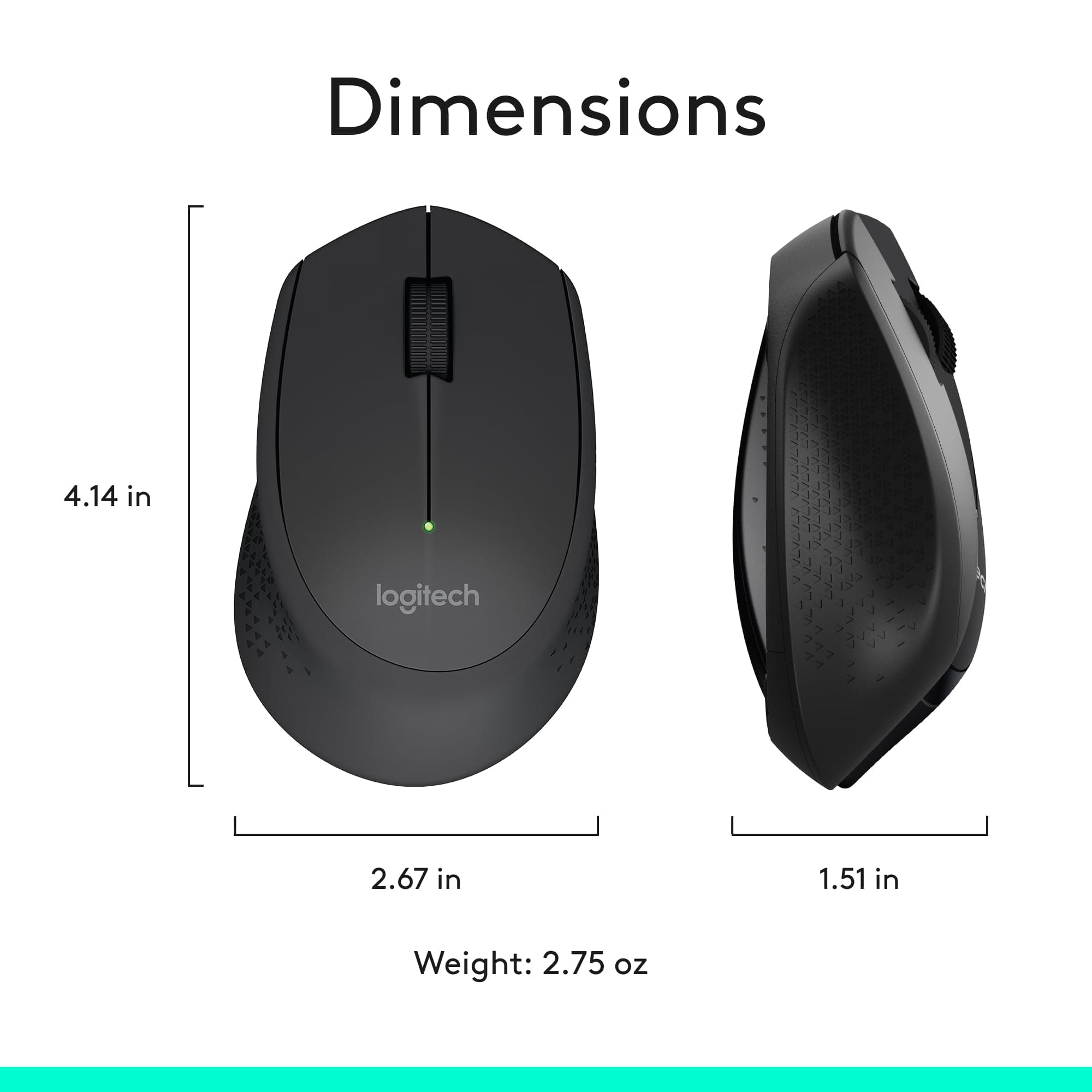 Logitech MK345 Full Size Wireless Keyboard and Mouse Combo - Black, view 10