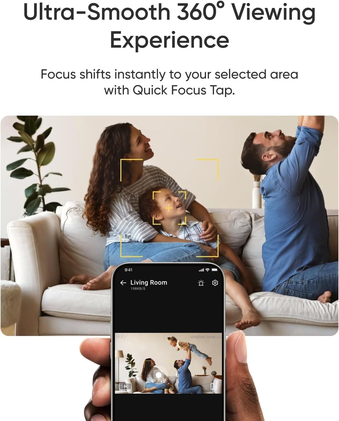 eufy Security 4K Indoor Camera E30, No Subscription, Work as Pet Camera, view 3